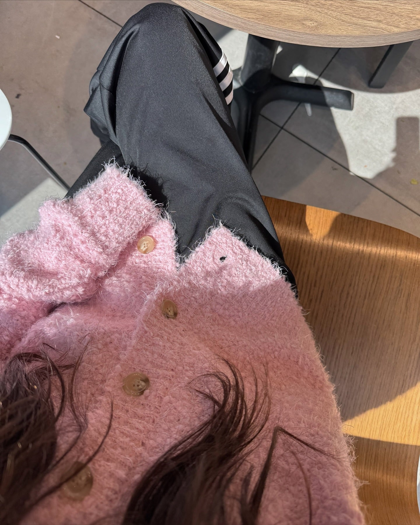 寬鬆單排扣針織羊毛開衫