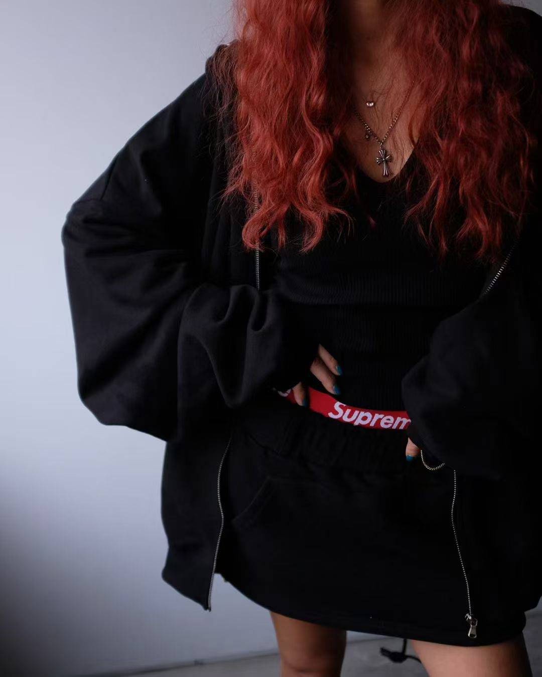 簡約寬鬆連帽運動衛衣外套