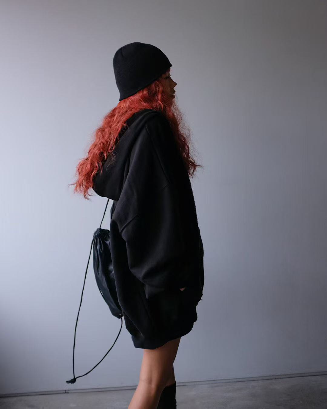 簡約寬鬆連帽運動衛衣外套