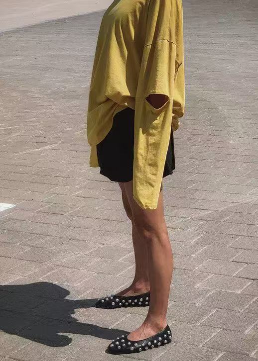 Design round neck versatile long sleeve T-shirt