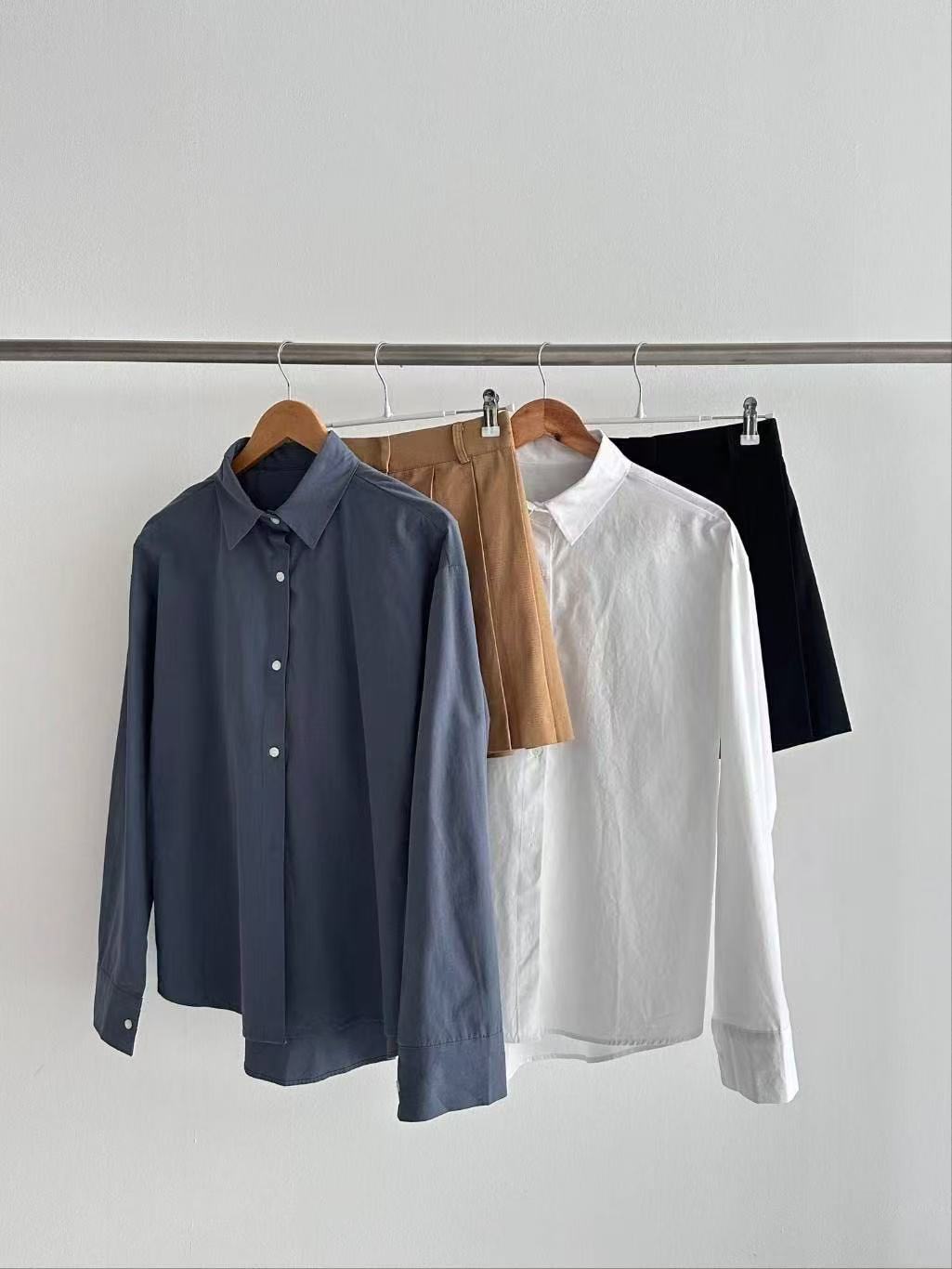 高腰百褶純色半身短裙