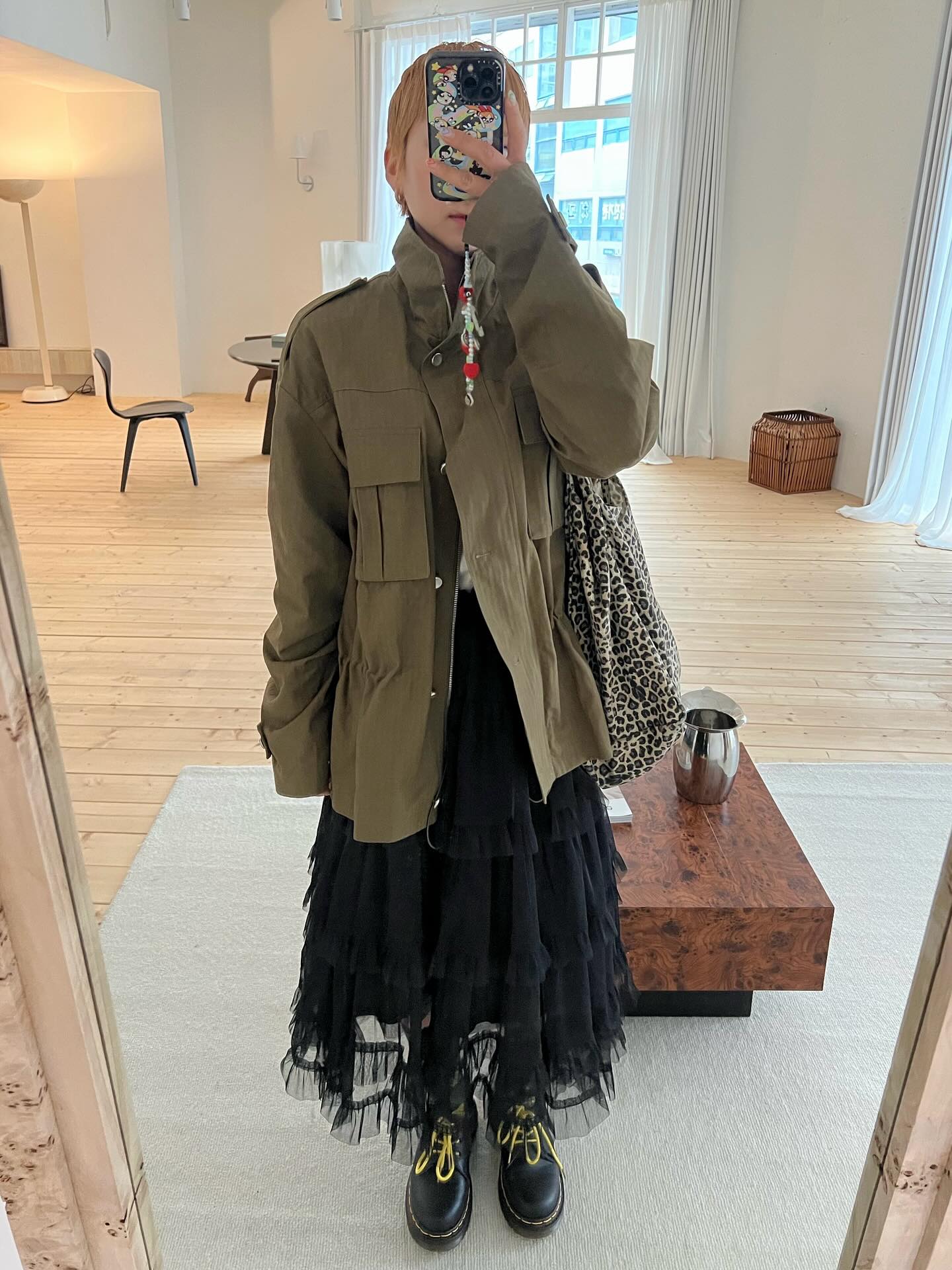 鬆緊腰網紗層疊蛋糕半身裙