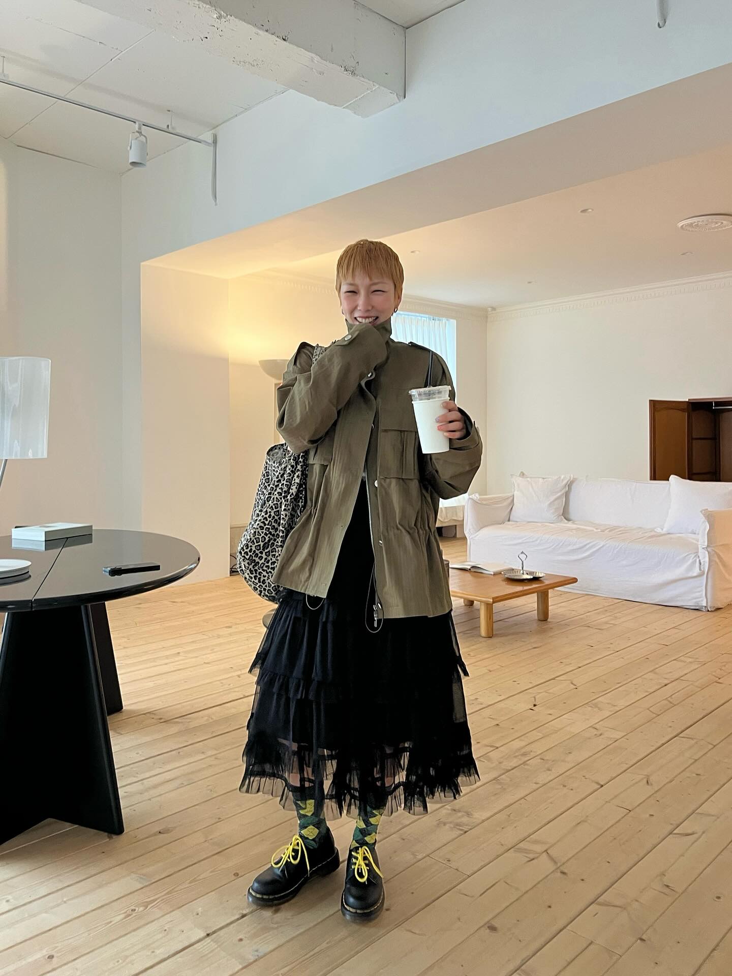 鬆緊腰網紗層疊蛋糕半身裙