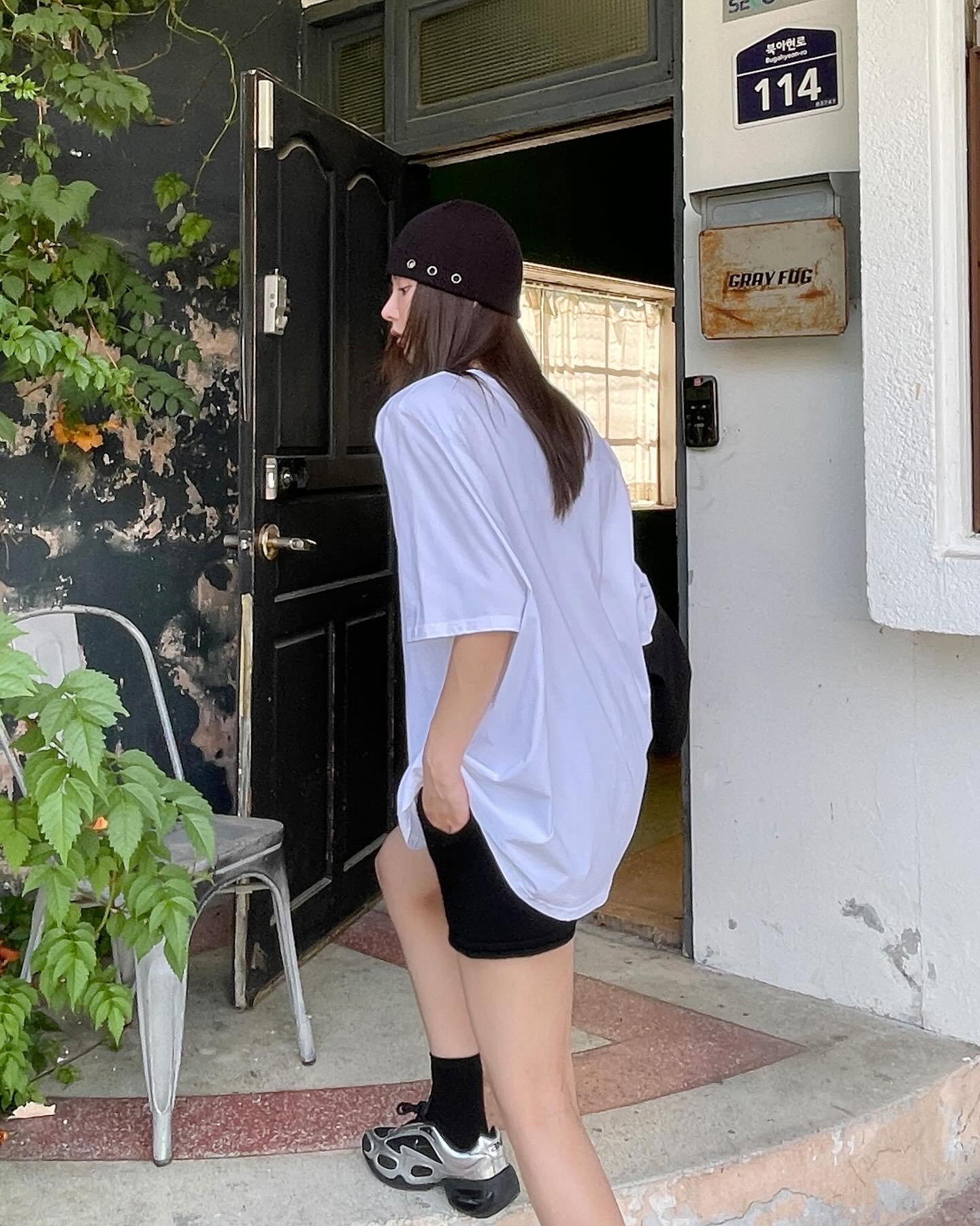 簡約寬鬆中長款T恤