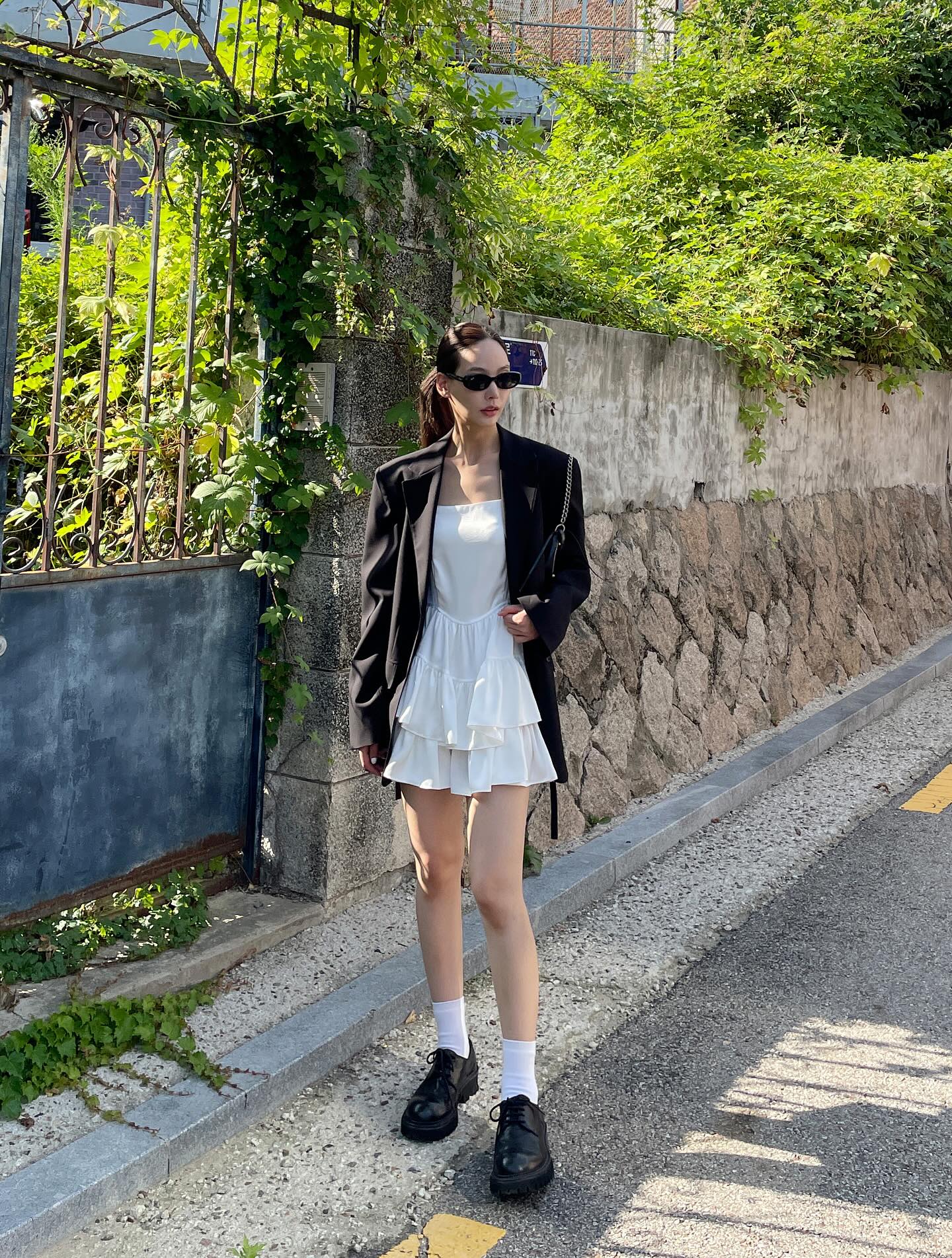 百搭層疊細吊帶蛋糕連衣裙