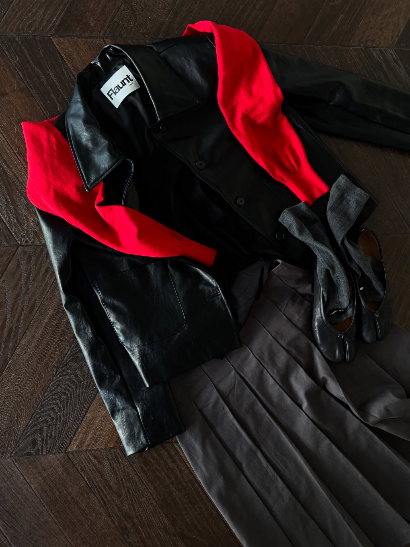 復古簡約氣質翻領短款皮衣外套