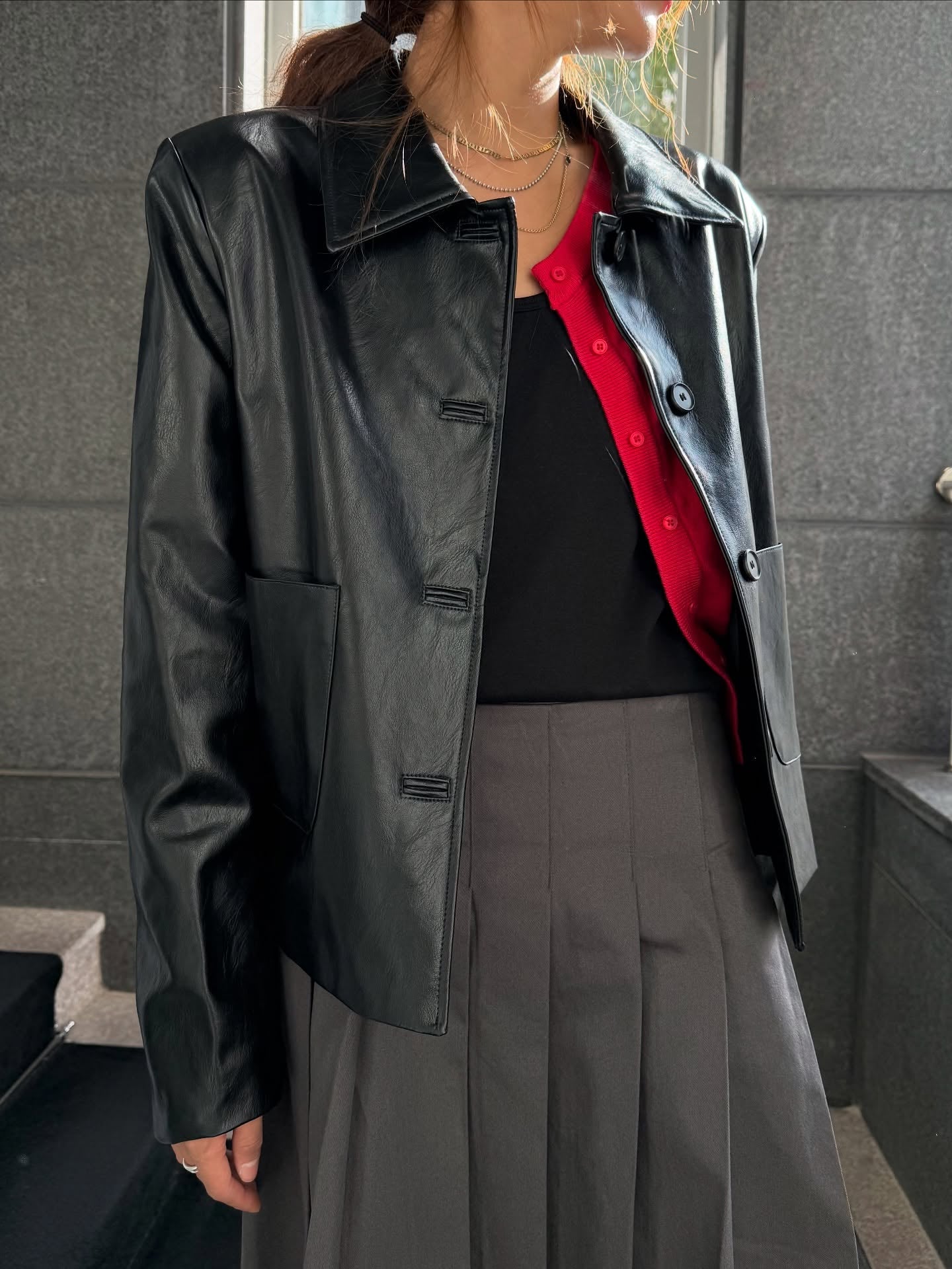 高腰顯瘦中長a字百褶裙