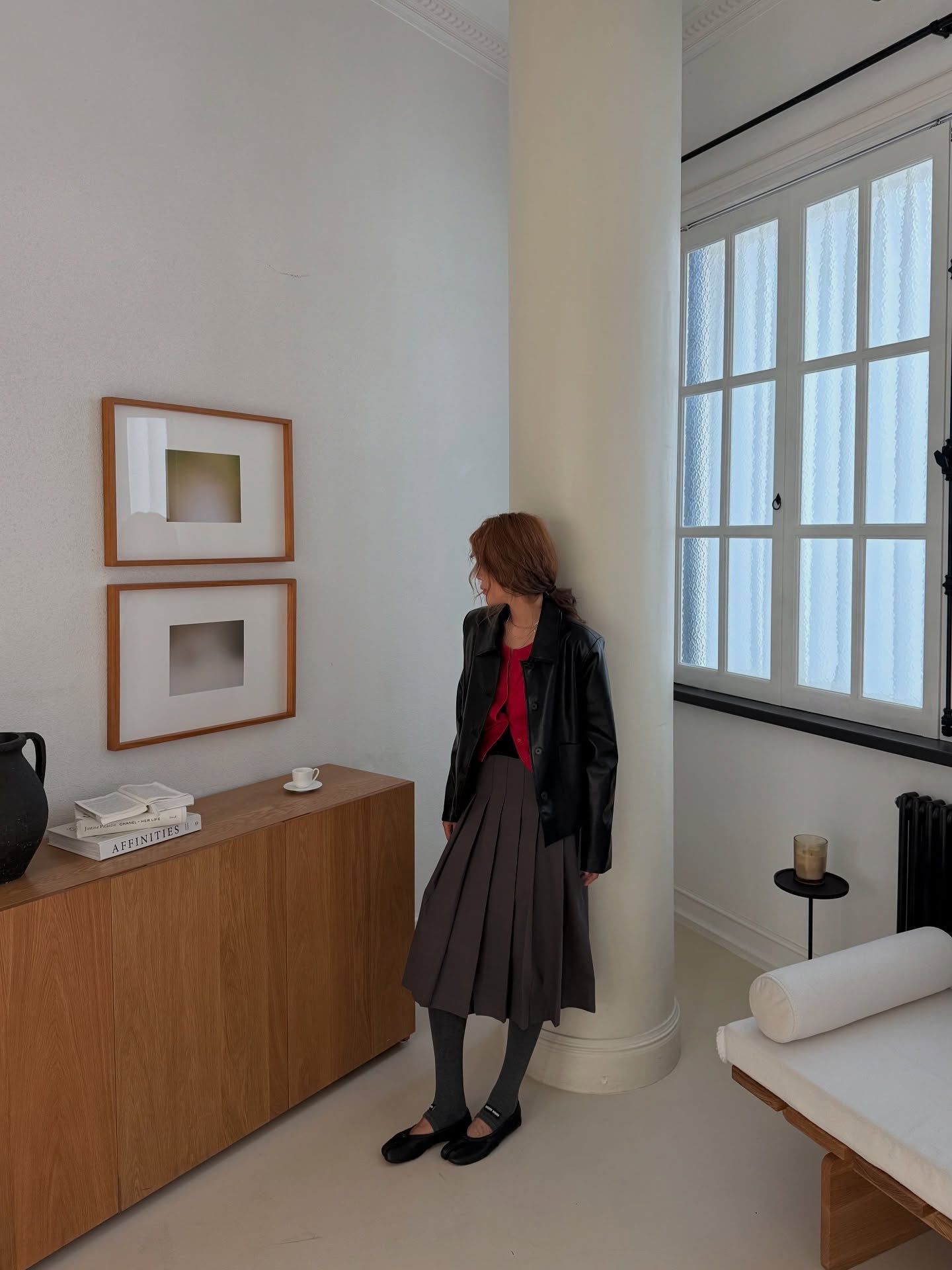 高腰顯瘦中長a字百褶裙