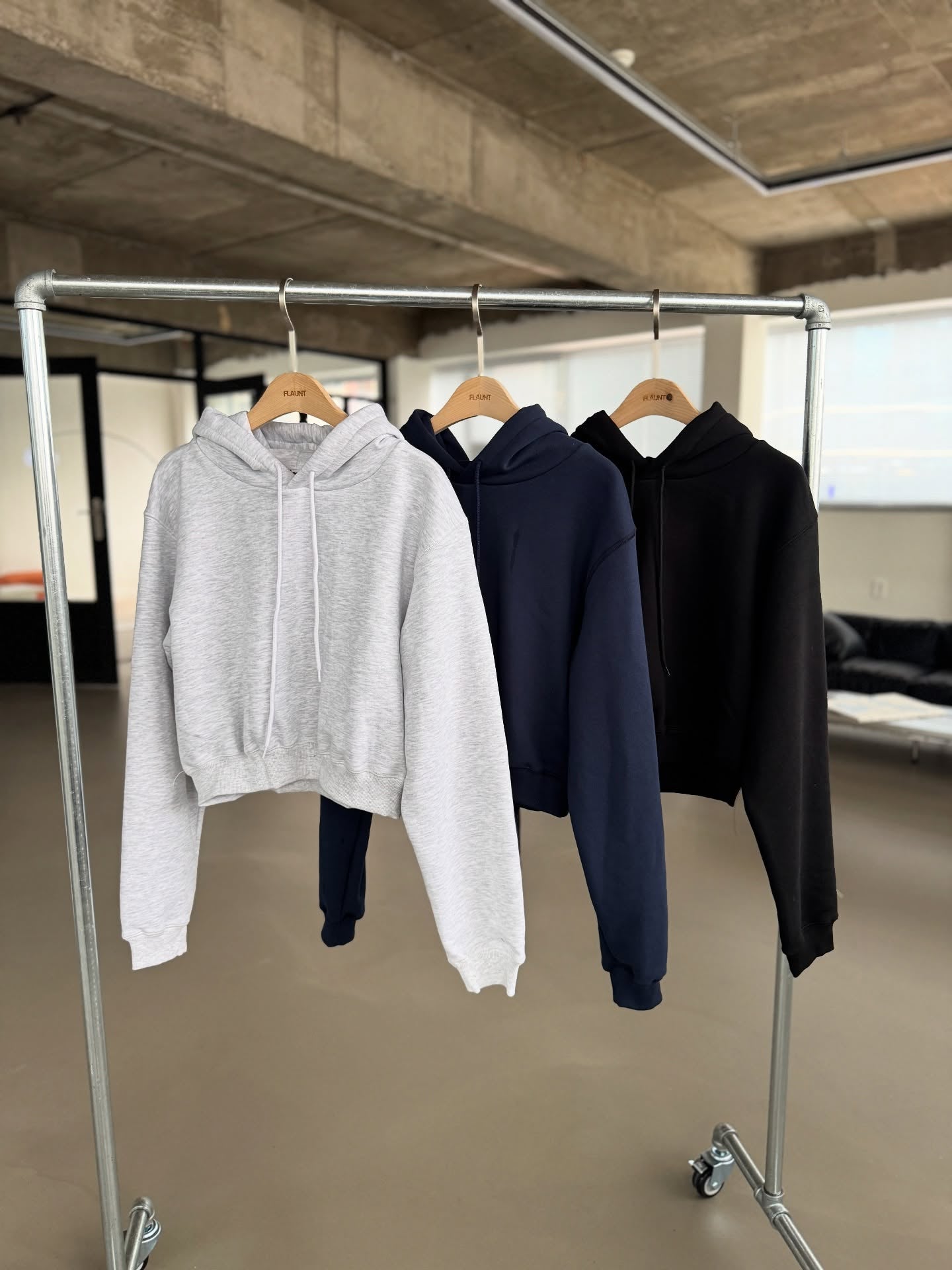 連帽抽繩潮版短衛衣