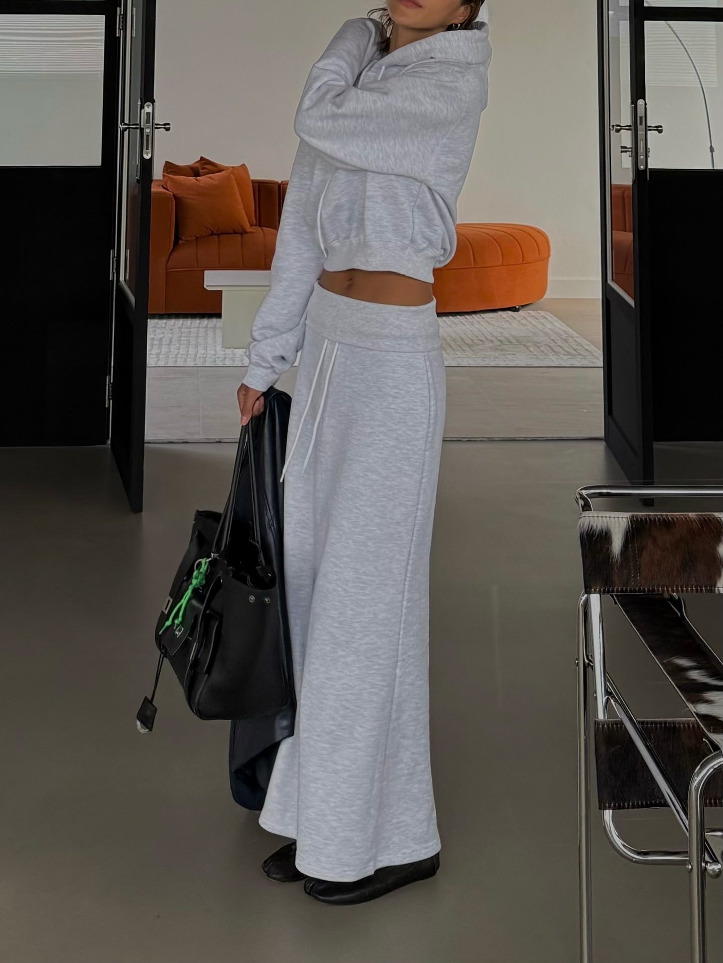 連帽抽繩潮版短衛衣