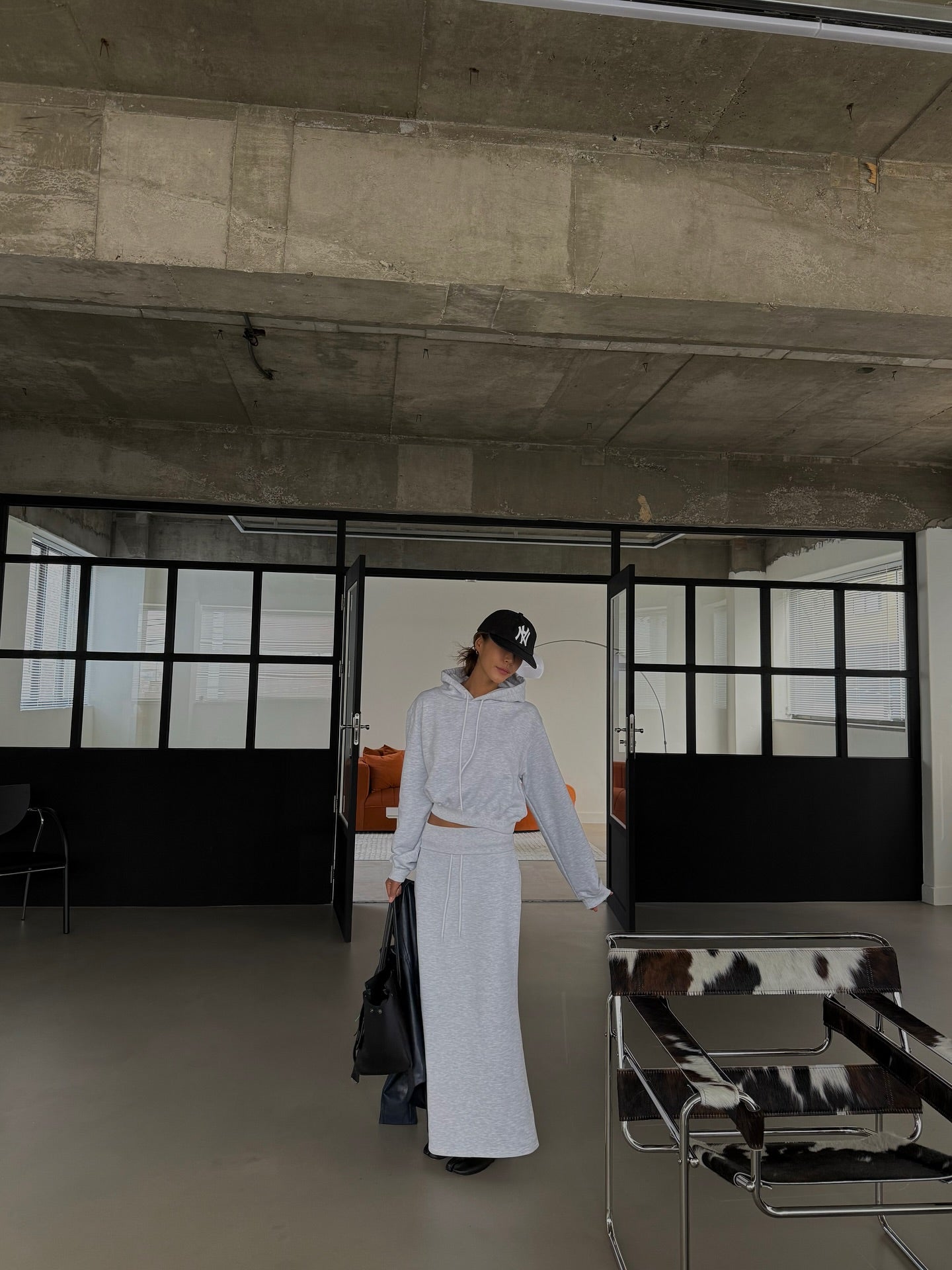 連帽抽繩潮版短衛衣