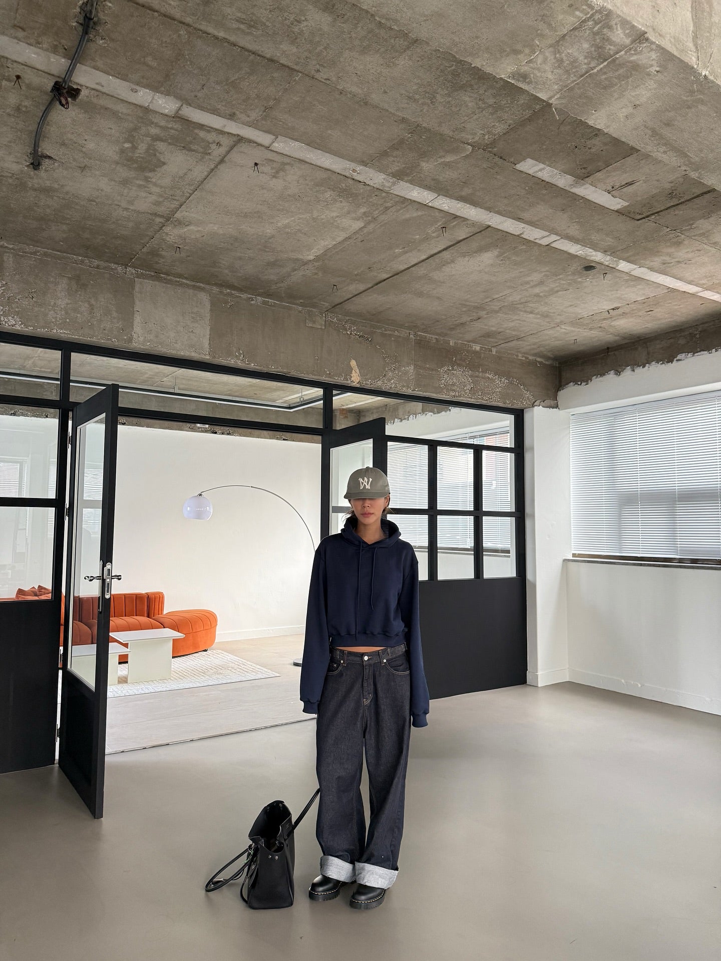 連帽抽繩潮版短衛衣