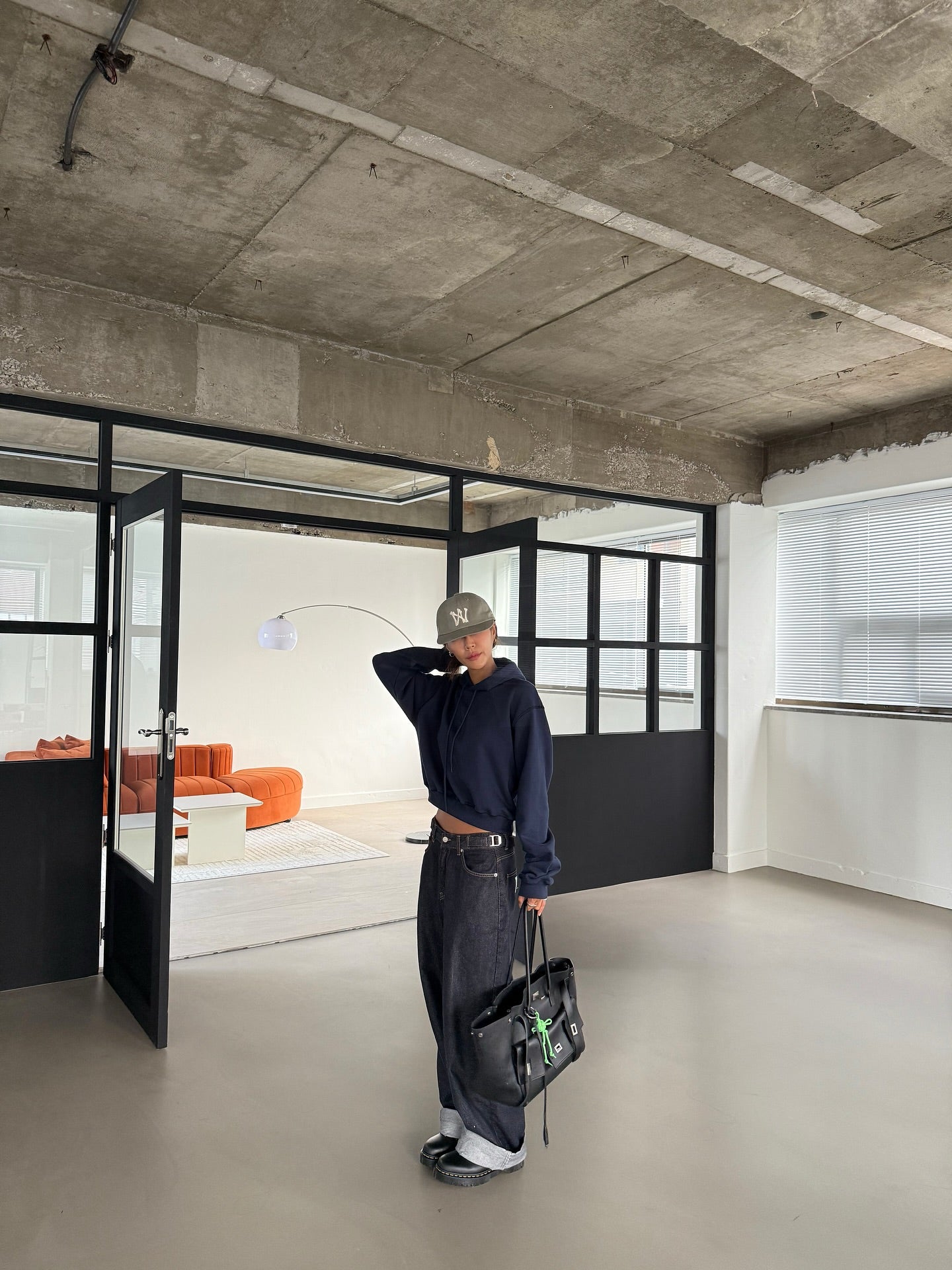 連帽抽繩潮版短衛衣