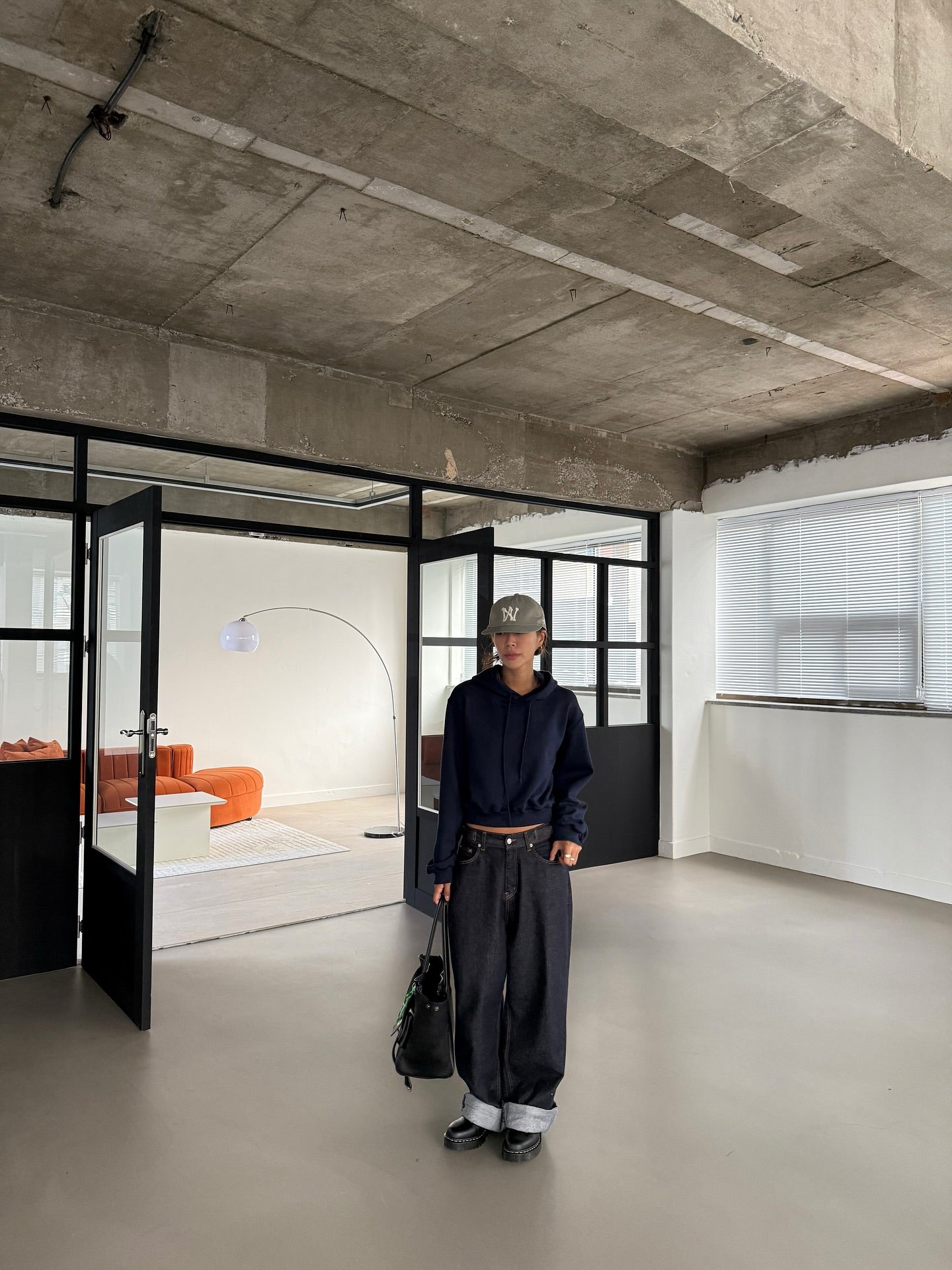 連帽抽繩潮版短衛衣