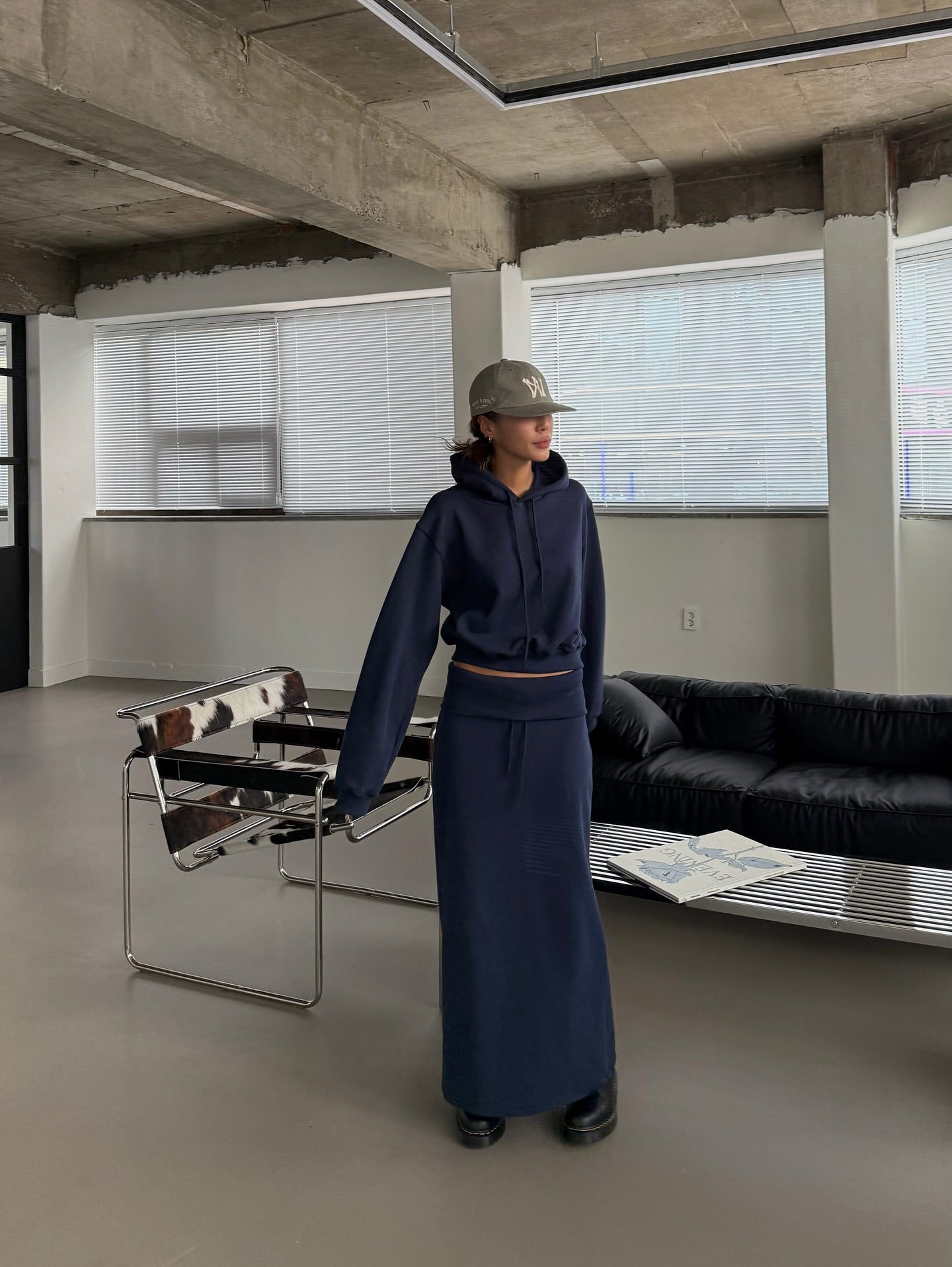 連帽抽繩潮版短衛衣