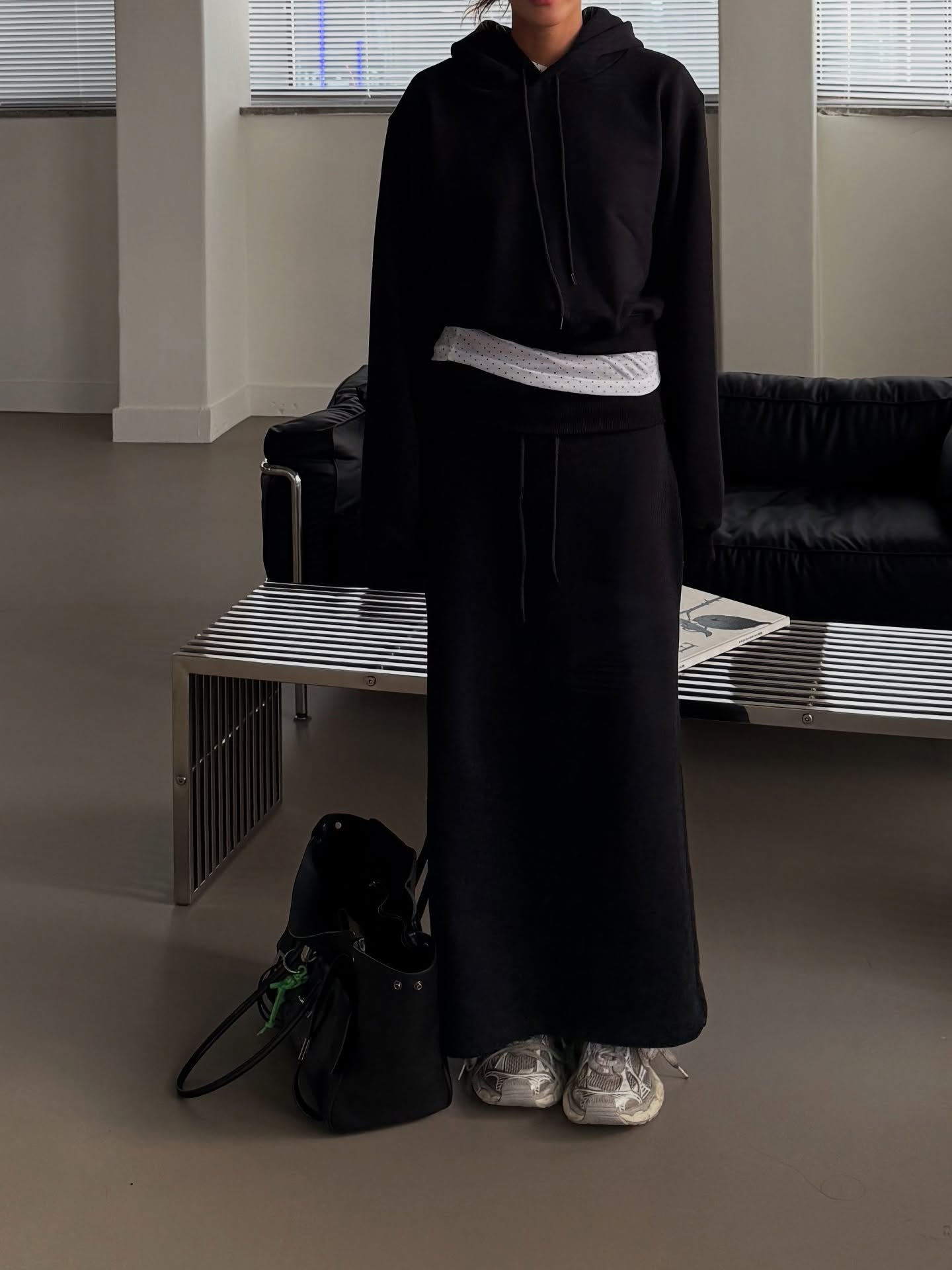 連帽抽繩潮版短衛衣