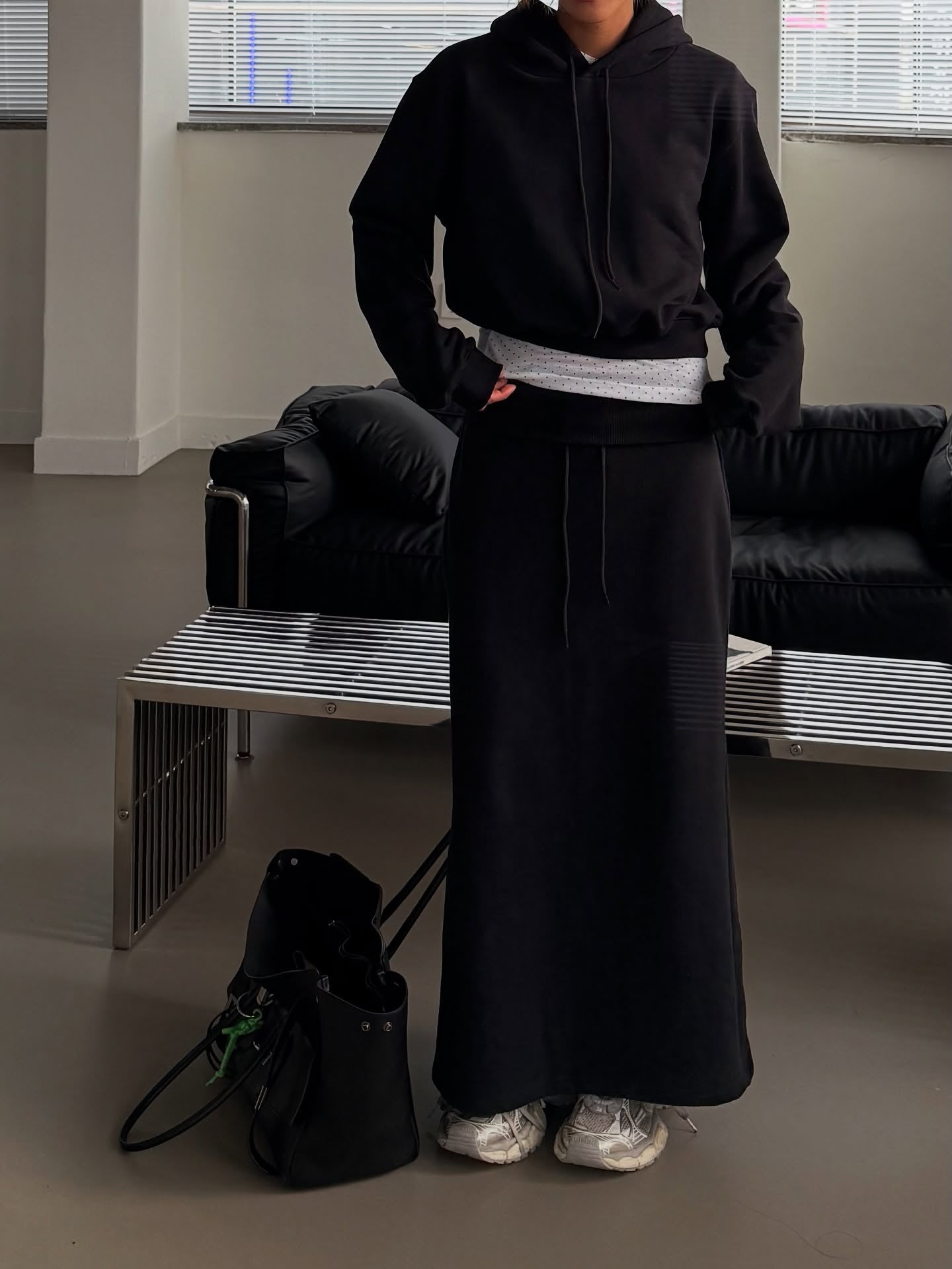 連帽抽繩潮版短衛衣