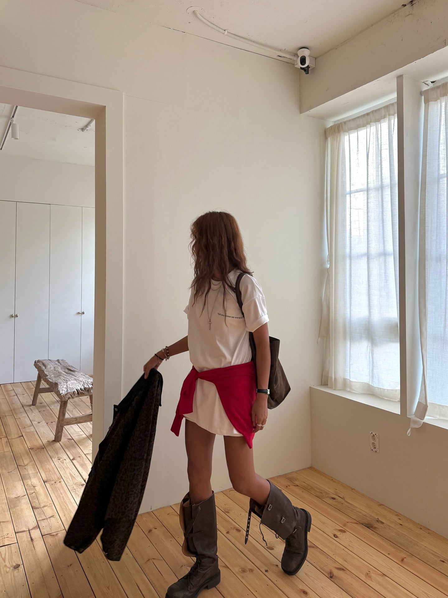 寬鬆顯瘦圓領小字母印花短袖T卹