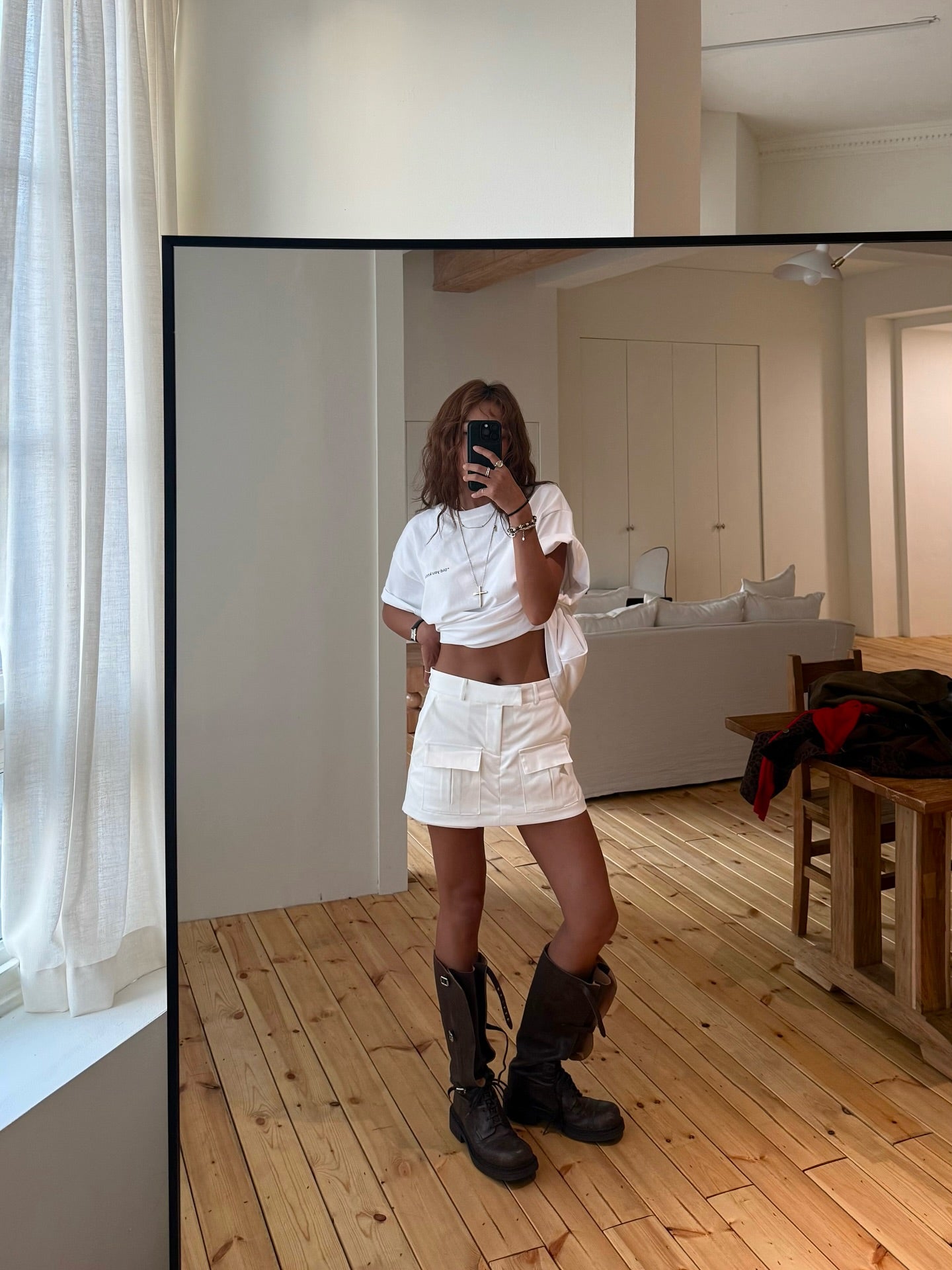 修身顯瘦簡約直筒包臀短裙褲