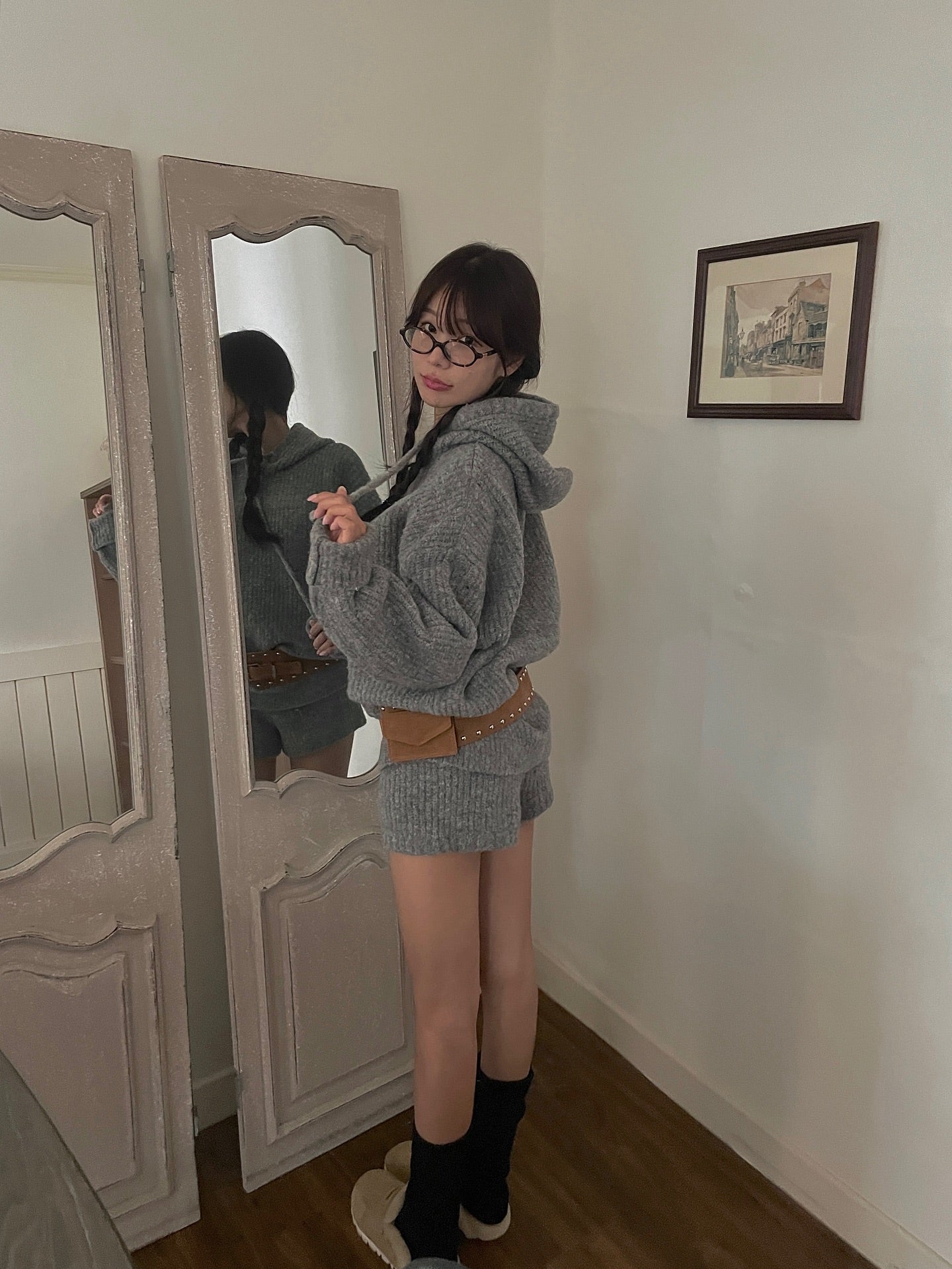 可愛減齡軟糯連帽毛衣