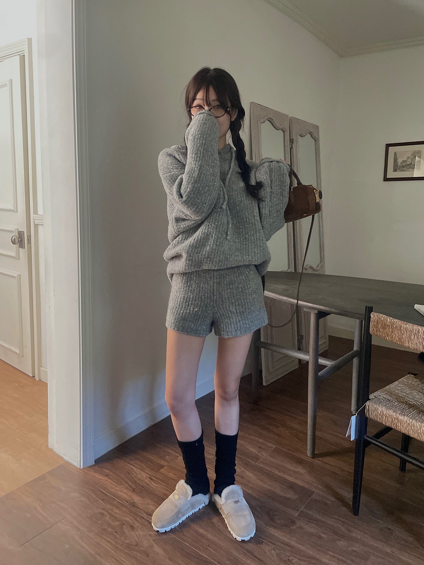 可愛減齡軟糯連帽毛衣