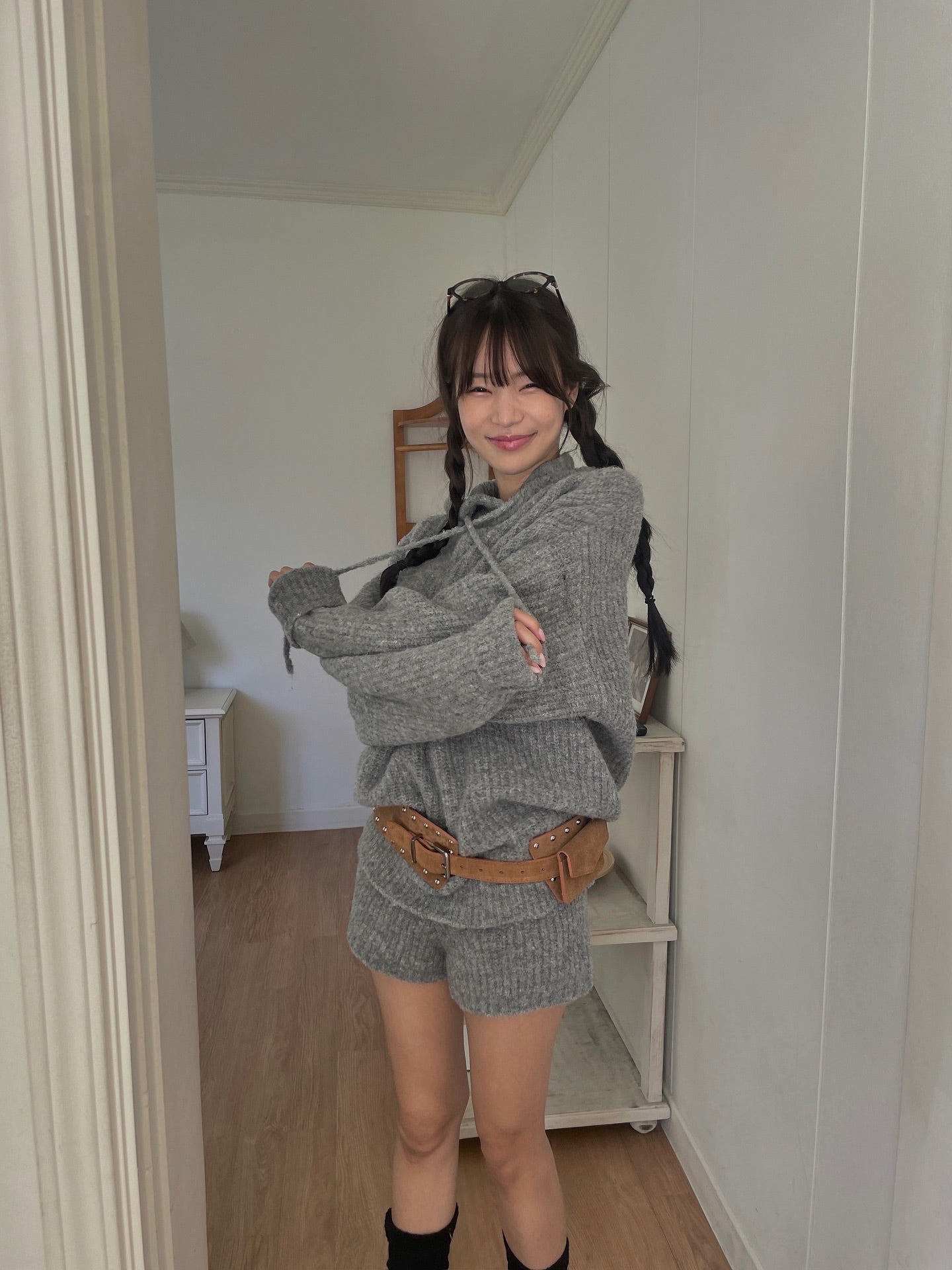 可愛減齡軟糯連帽毛衣