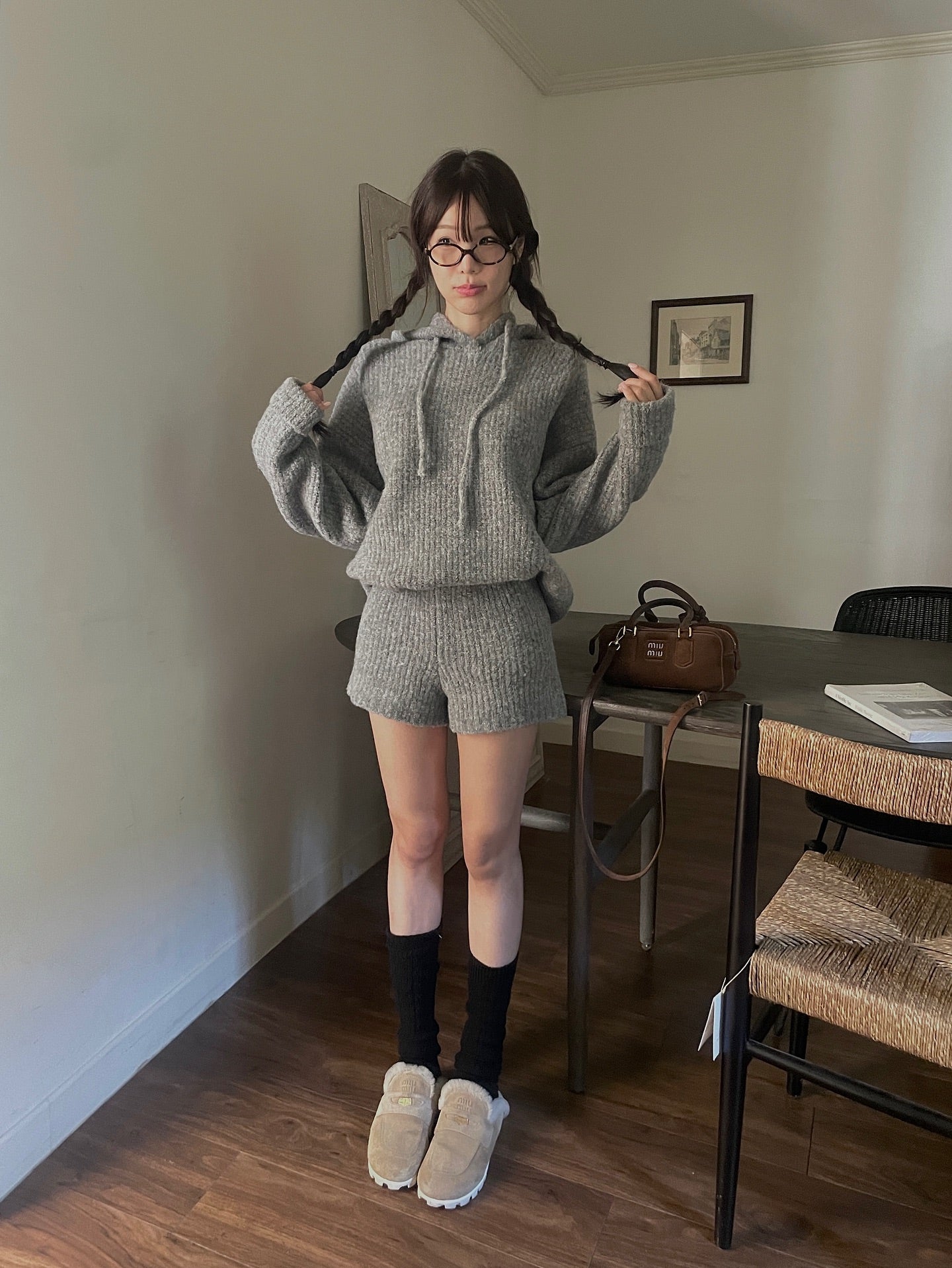 可愛減齡軟糯連帽毛衣