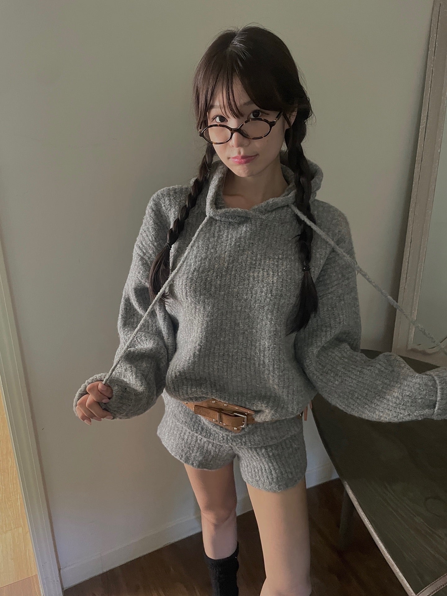 可愛減齡軟糯連帽毛衣