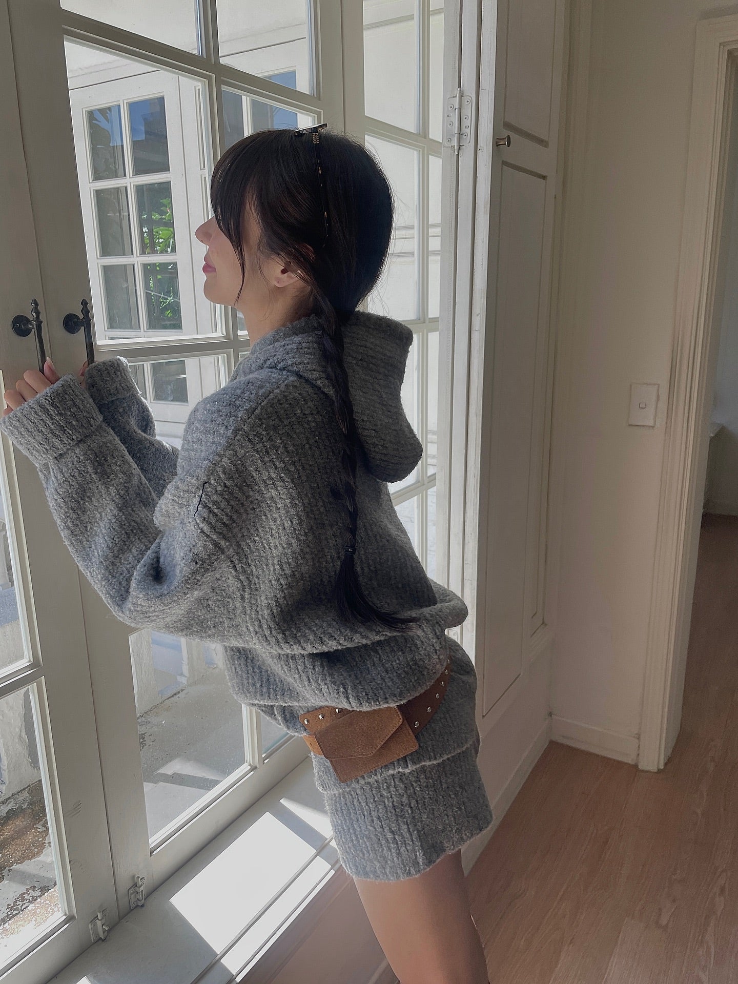 可愛減齡軟糯連帽毛衣