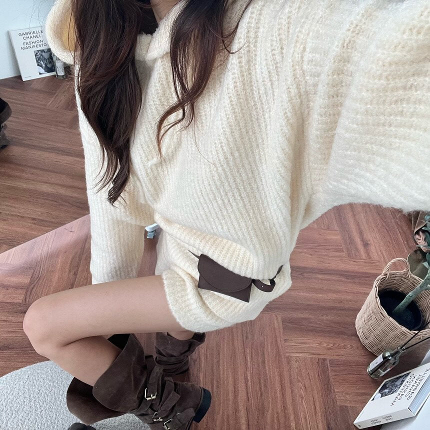 可愛減齡軟糯連帽毛衣