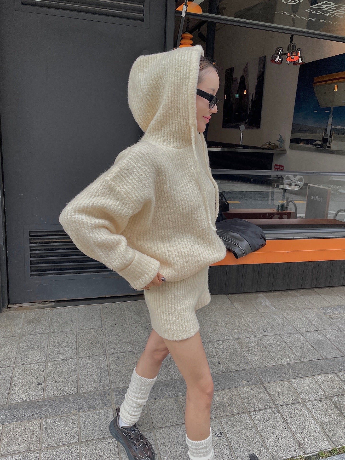 可愛減齡軟糯連帽毛衣