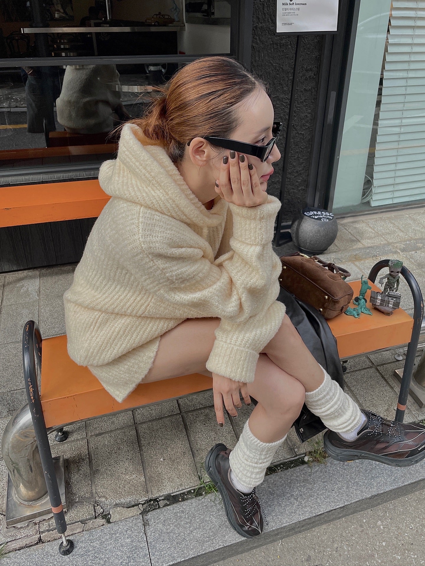 高腰顯瘦針織短褲