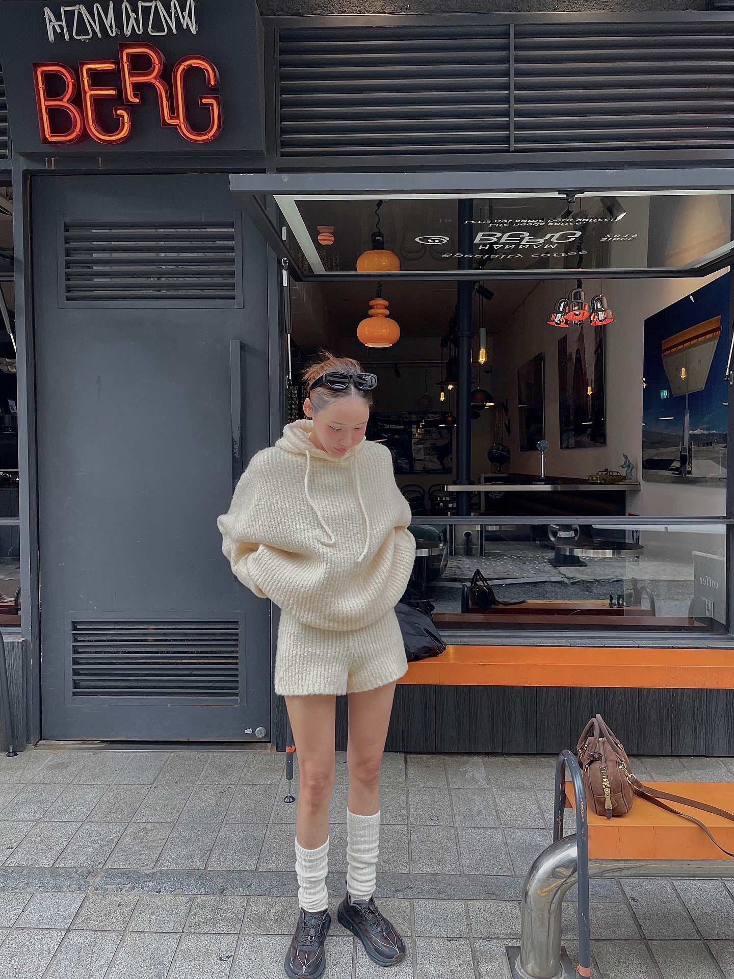 高腰顯瘦針織短褲