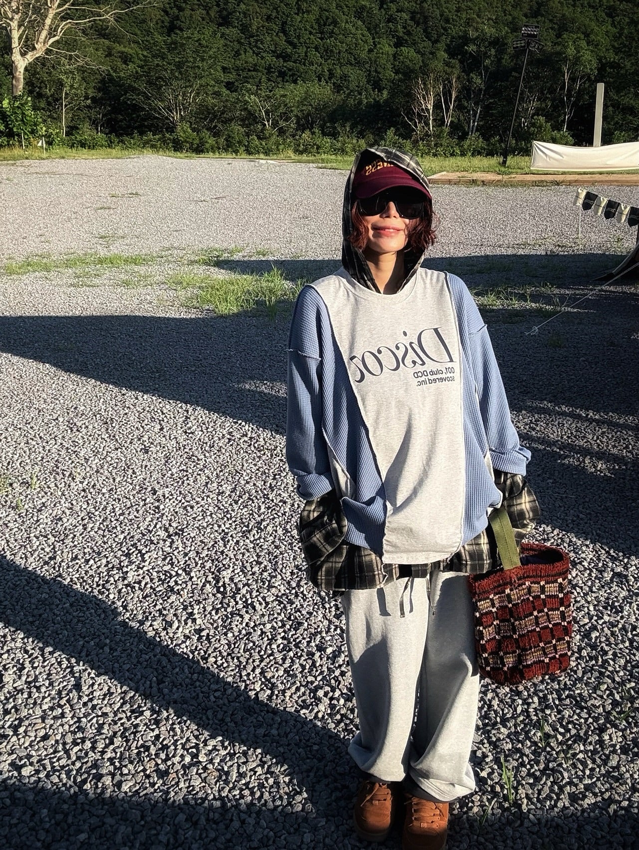 設計感拼接字母印花長袖T恤
