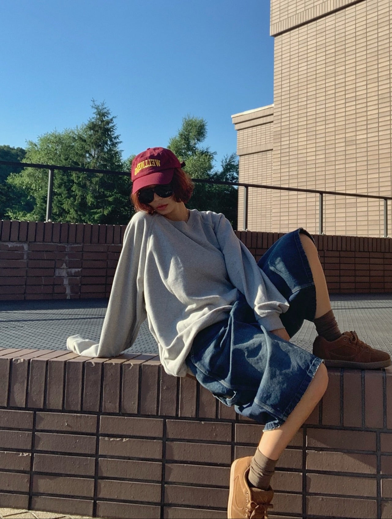 圓領休閒寬鬆條紋長袖T卹