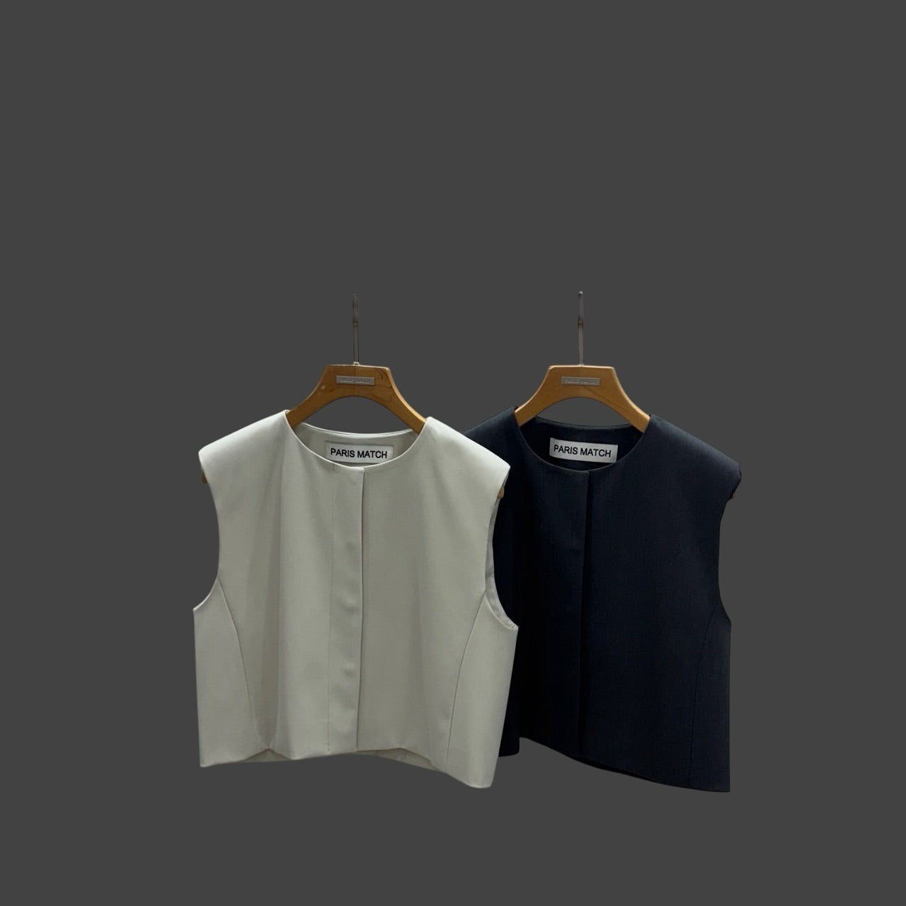 圓領單排扣氣質短馬甲