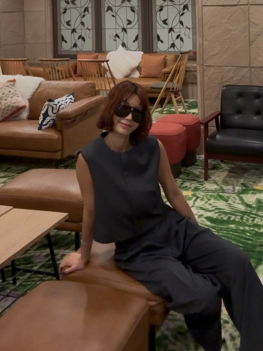 圓領單排扣氣質短馬甲