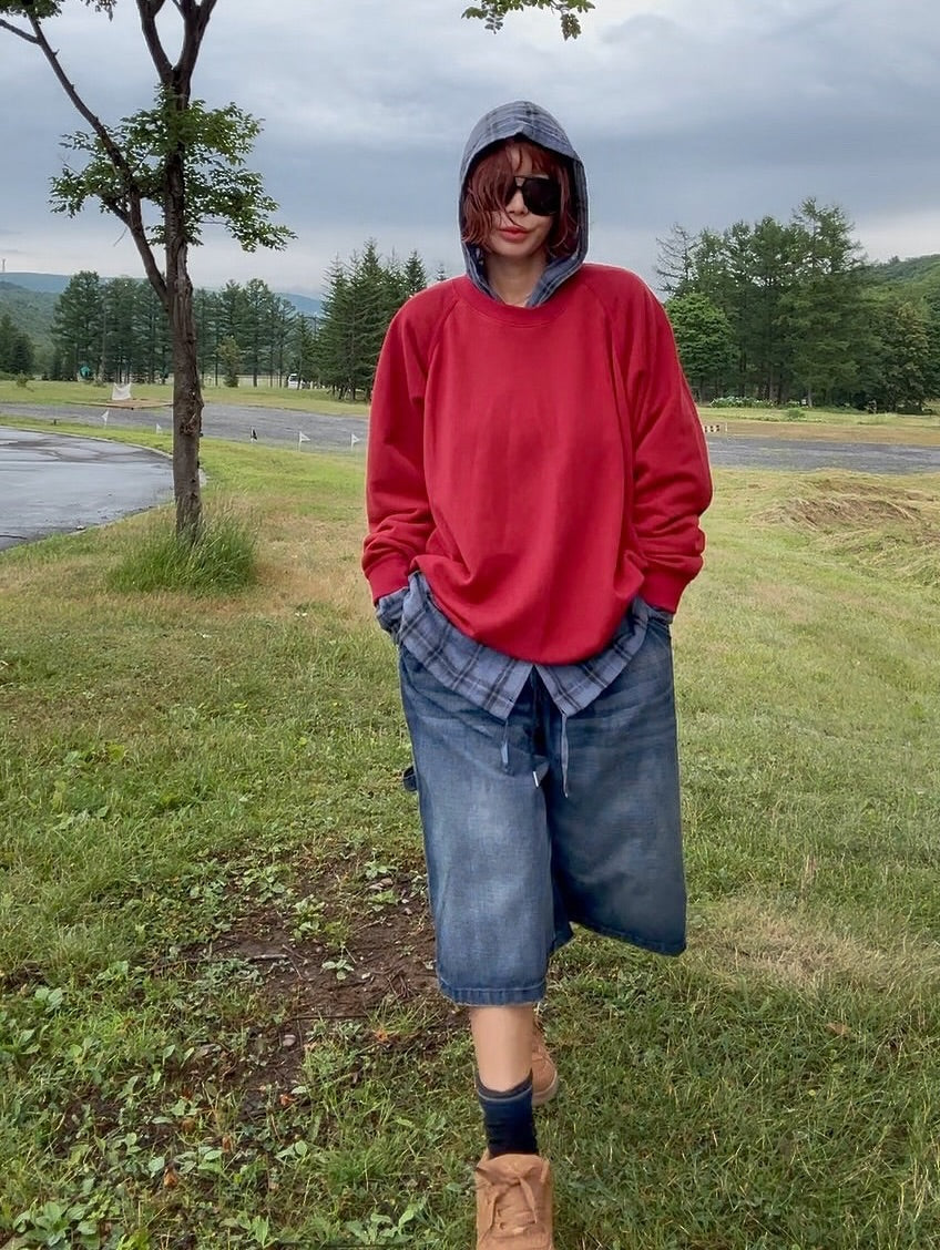 圓領寬鬆休閒套頭衛衣