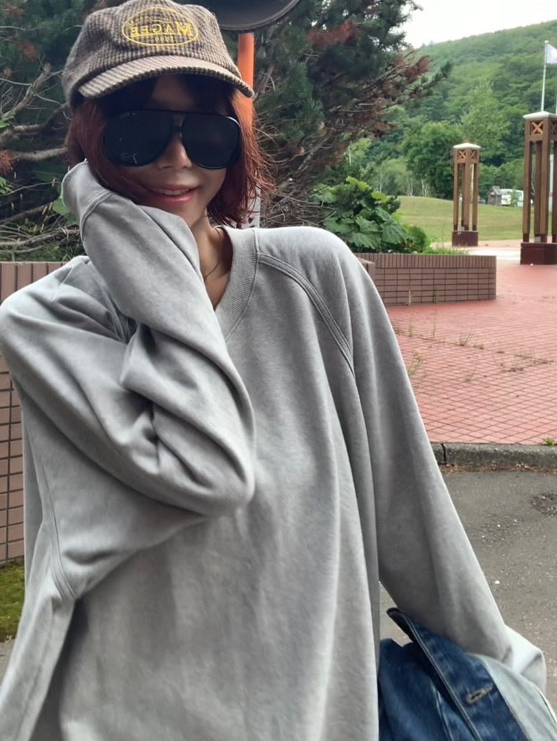 圓領寬鬆休閒套頭衛衣