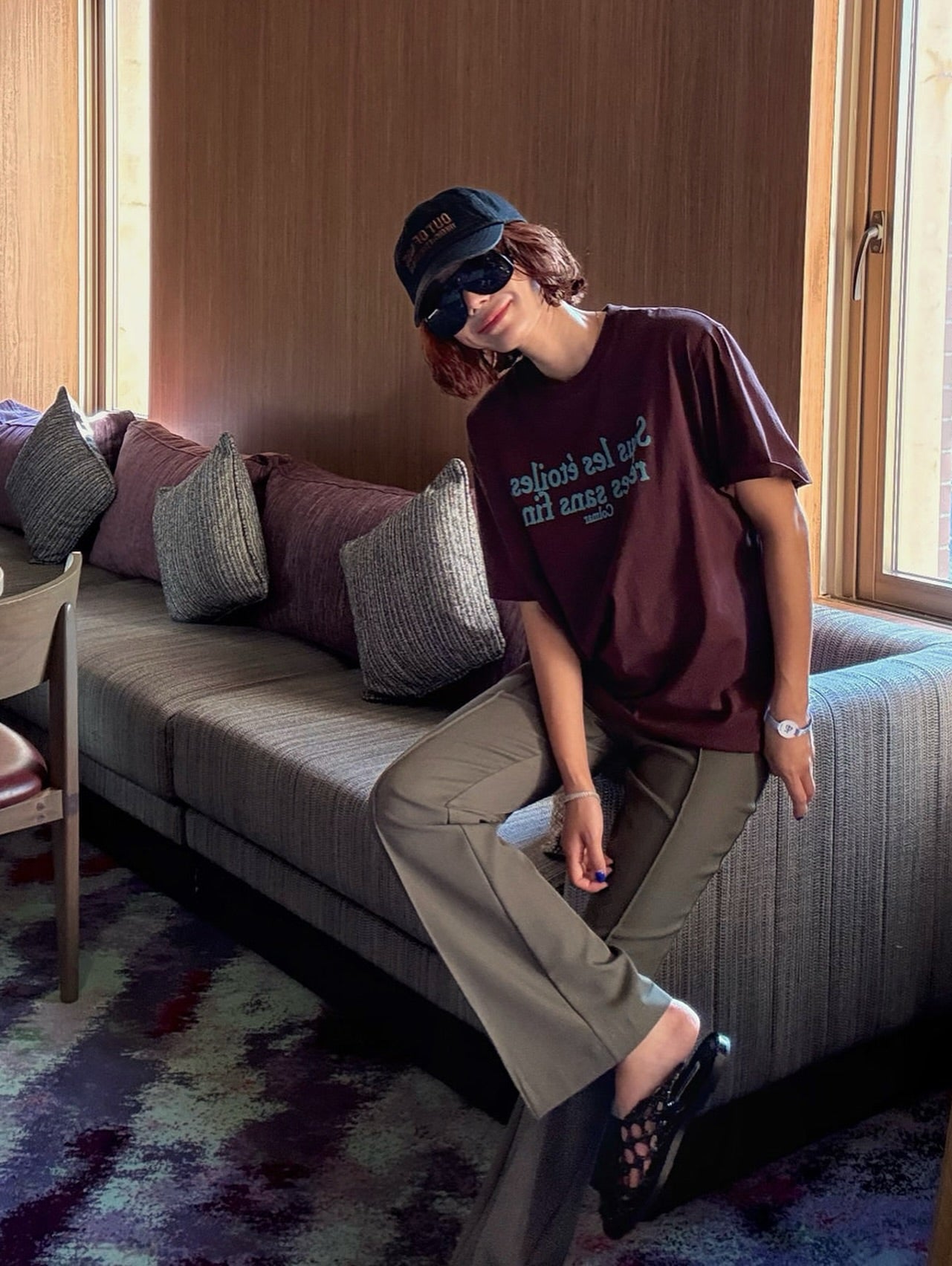 高腰垂感設計感小眾窄版直筒褲