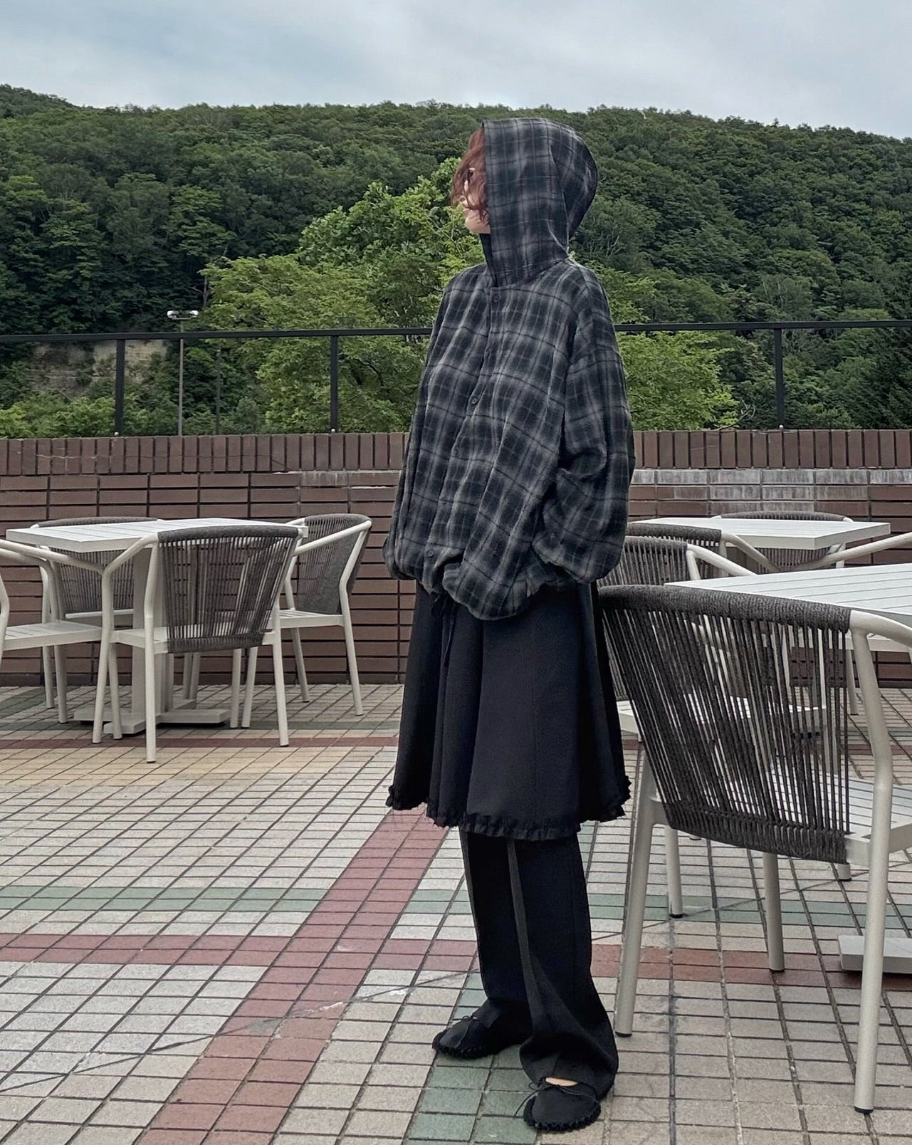 高腰垂感設計感小眾窄版直筒褲