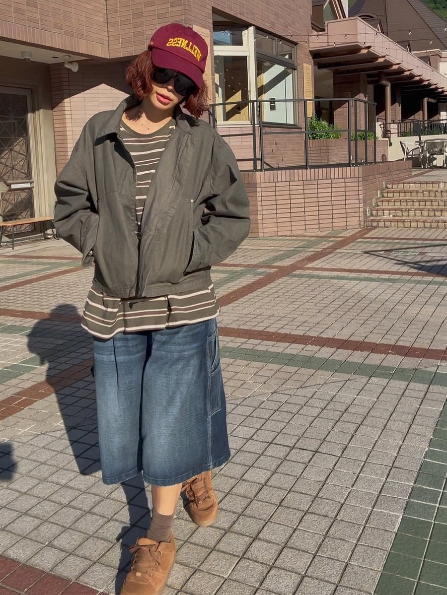 寬鬆休閒百搭翻領拉鍊短外套