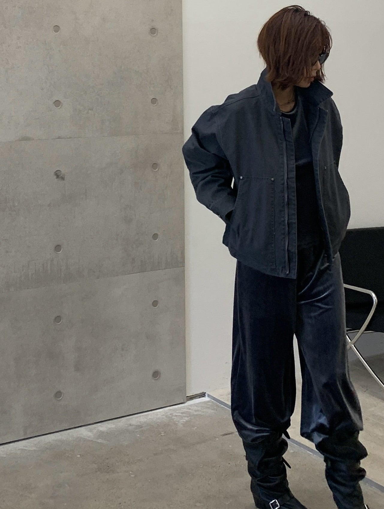 寬鬆休閒百搭翻領拉鍊短外套