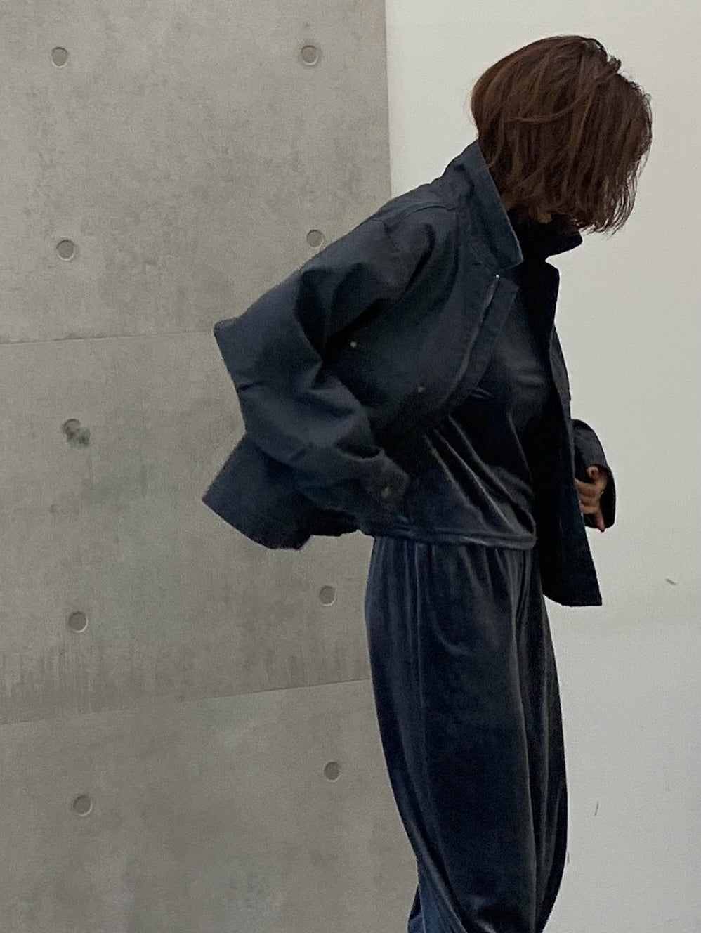 寬鬆休閒百搭翻領拉鍊短外套