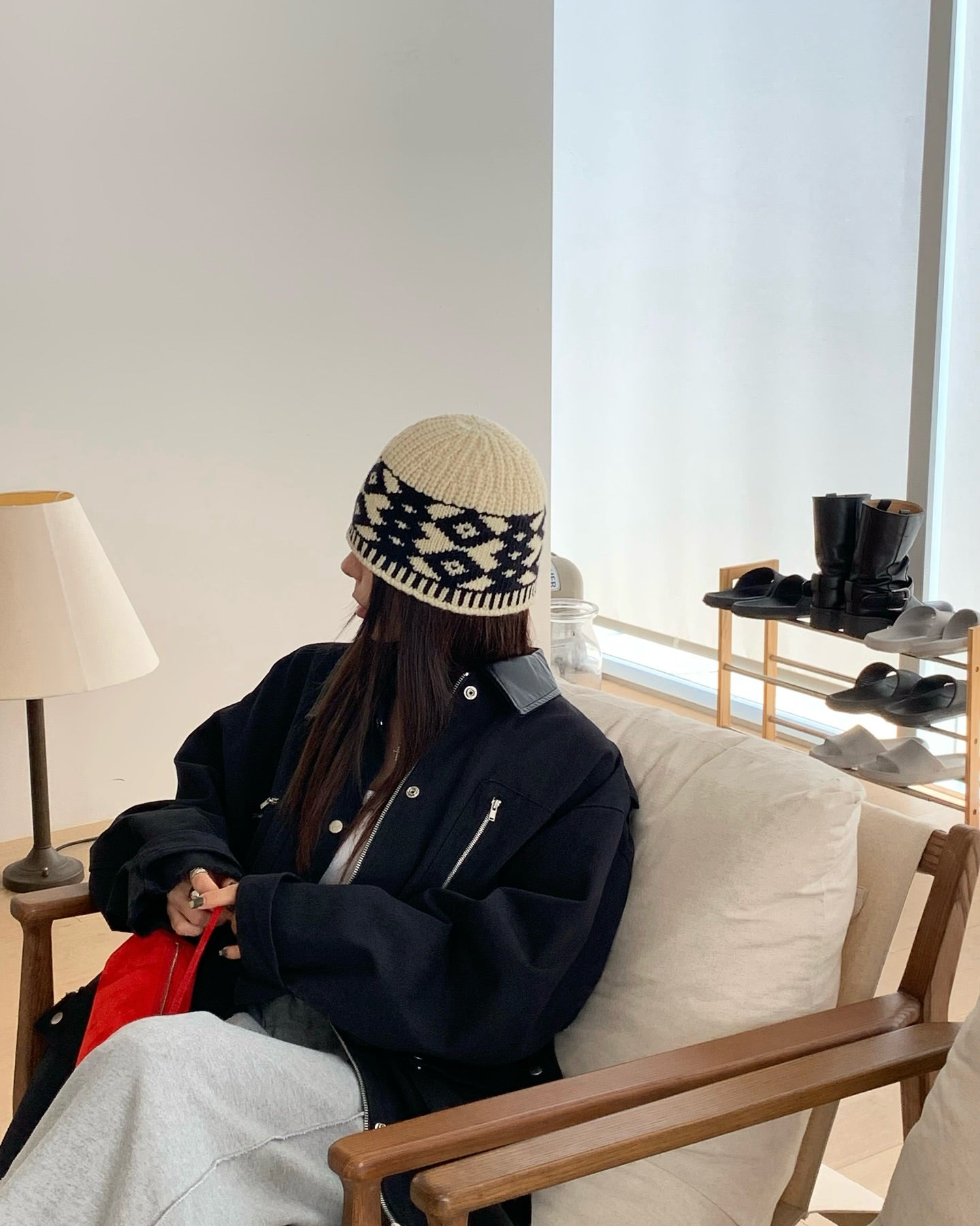 翻領大口袋長袖工裝牛仔外套