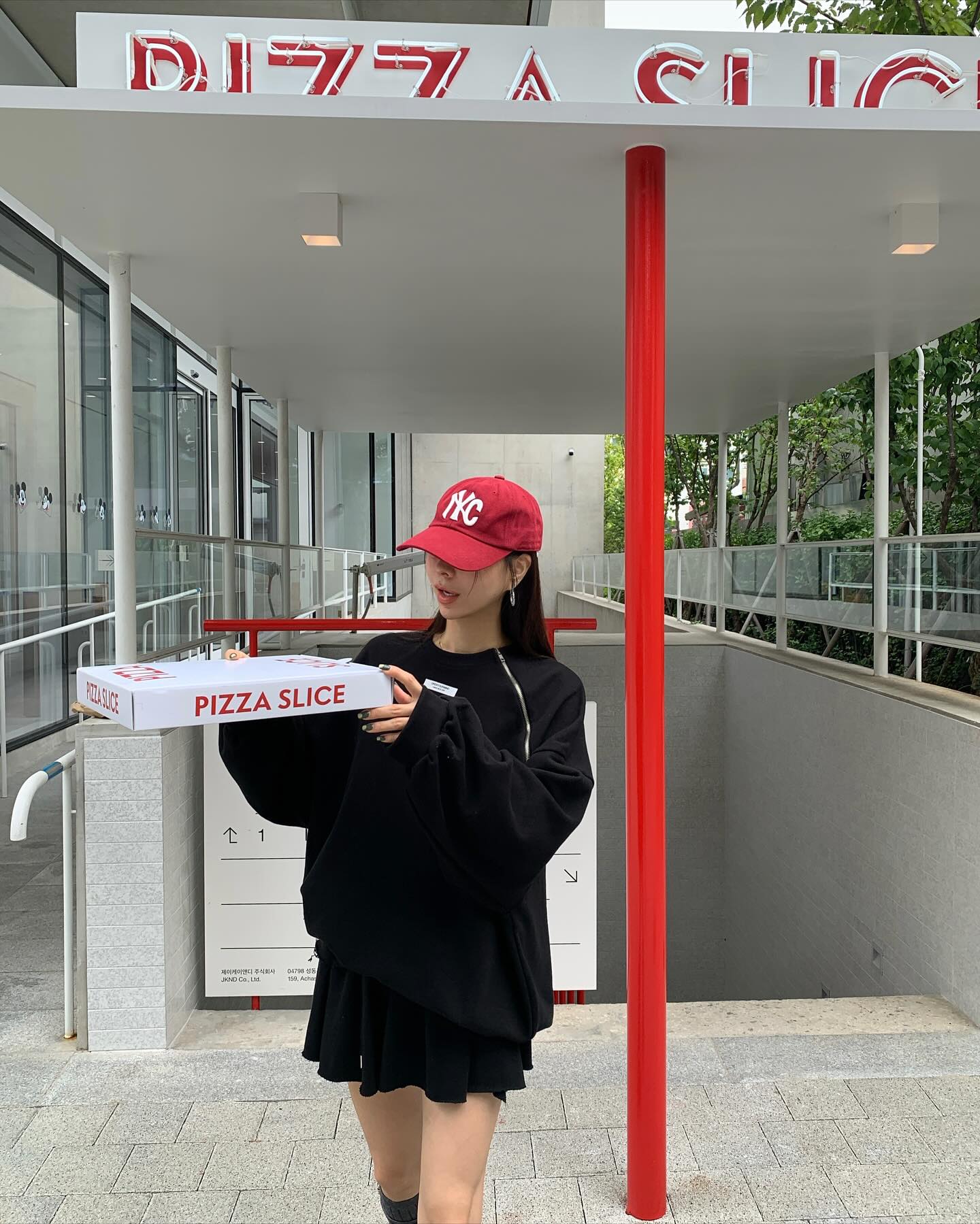 低腰顯瘦壓褶雙層a字半身短裙