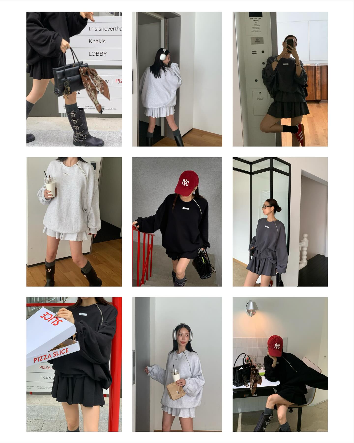 低腰顯瘦壓褶雙層a字半身短裙