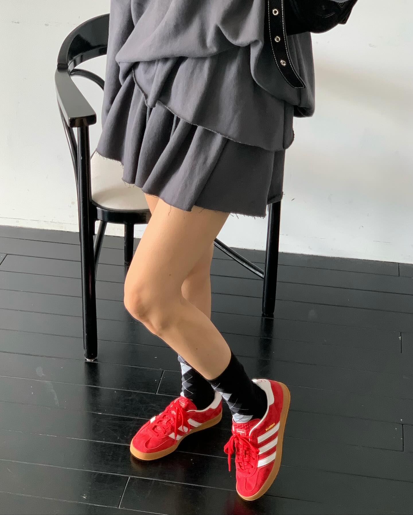 低腰顯瘦壓褶雙層a字半身短裙