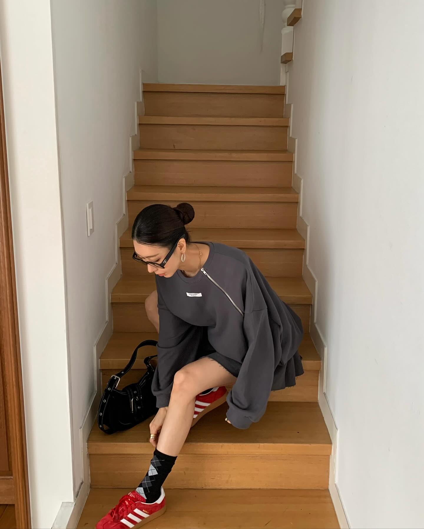 低腰顯瘦壓褶雙層a字半身短裙