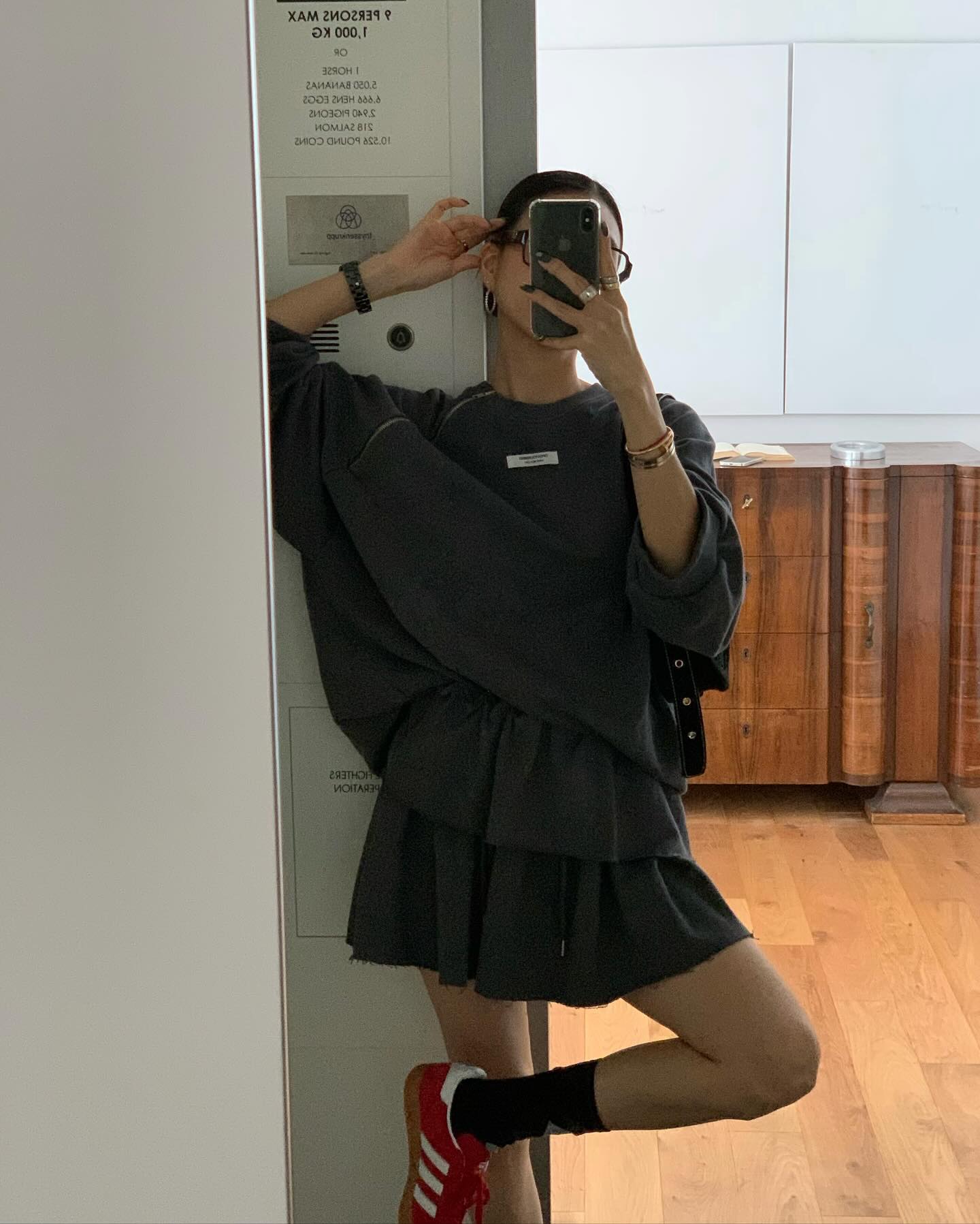 低腰顯瘦壓褶雙層a字半身短裙